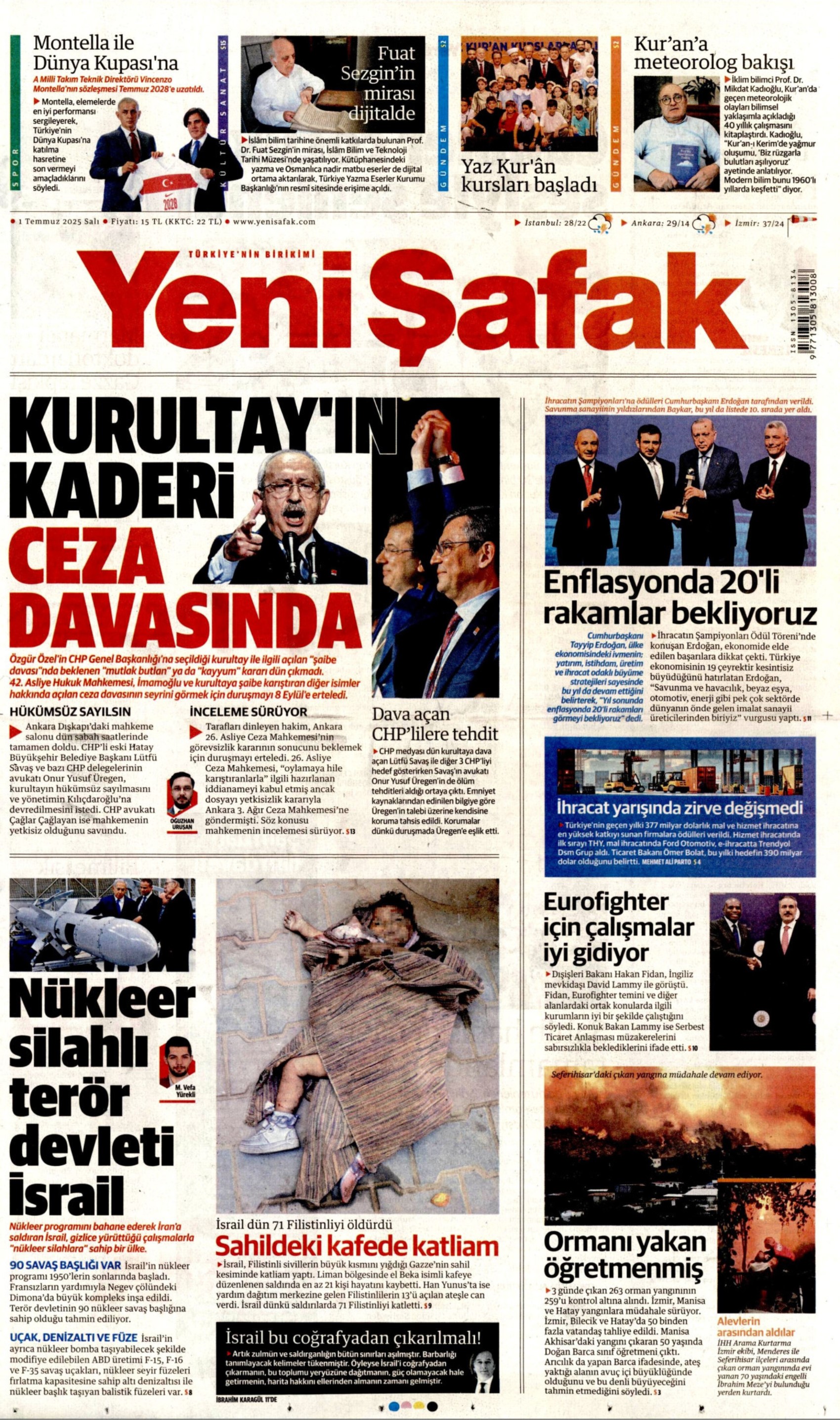 1 Temmuz gazete manşetleri: 'Butlan kılıcı 70 gün daha sallanacak'
