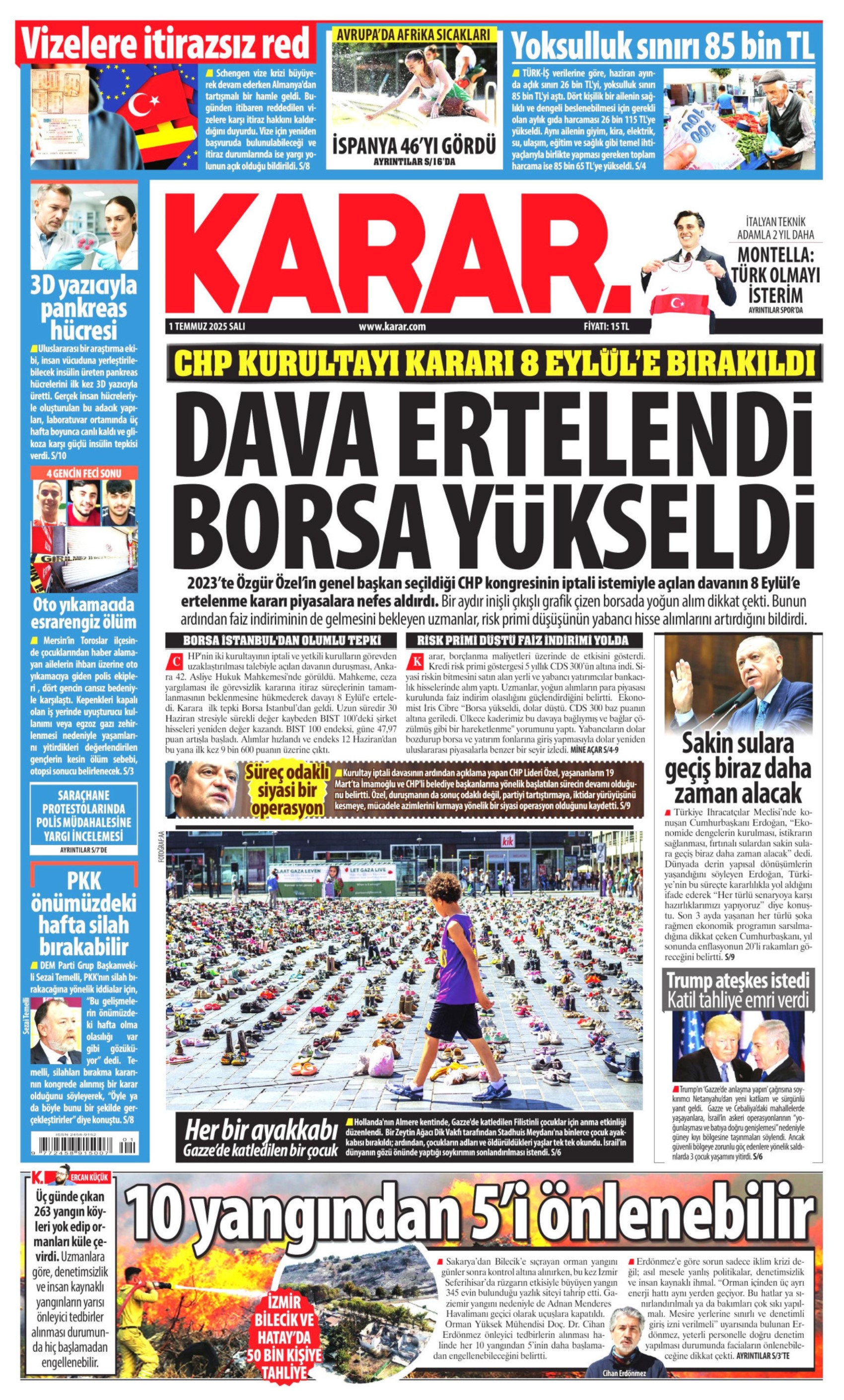 1 Temmuz gazete manşetleri: 'Butlan kılıcı 70 gün daha sallanacak'