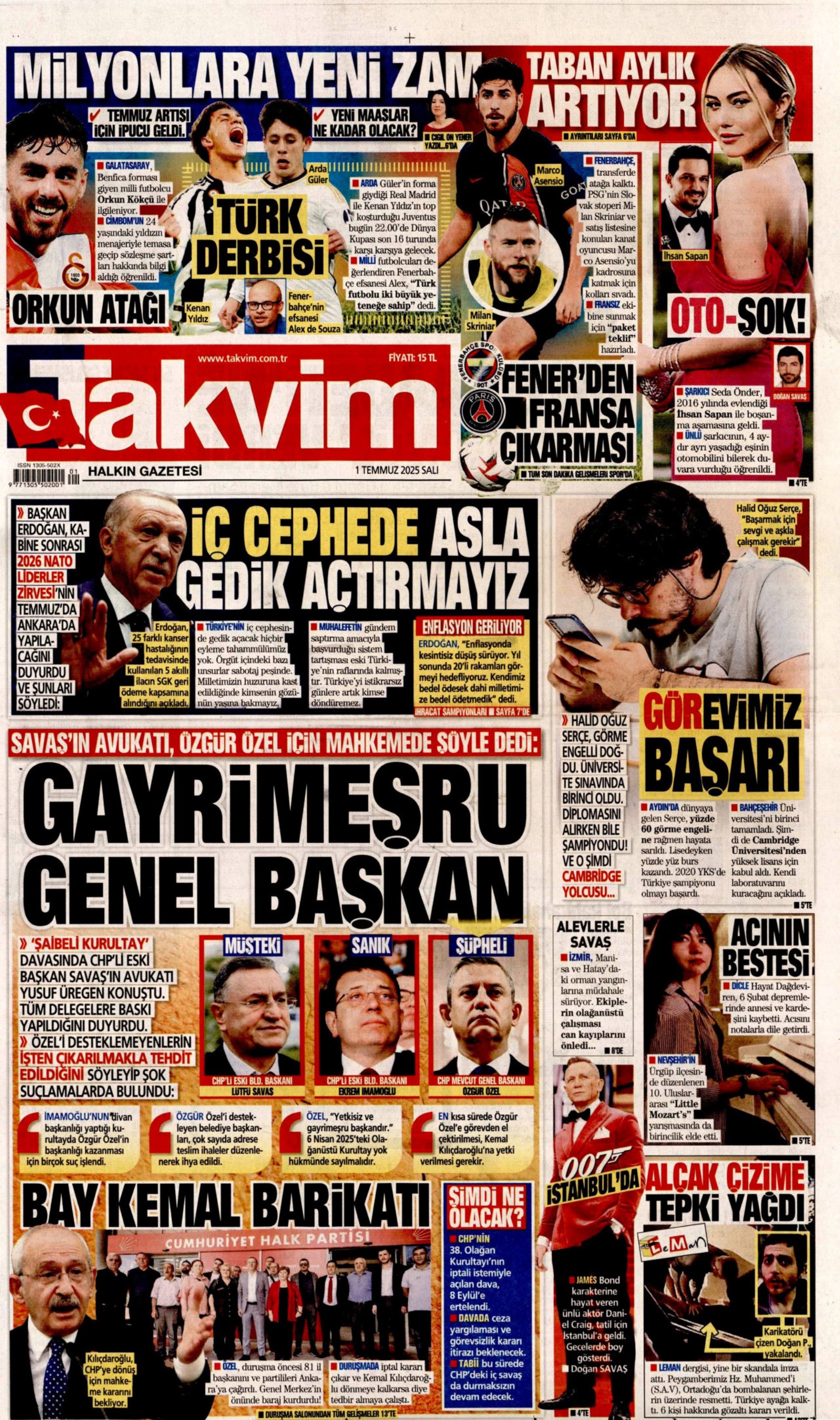 1 Temmuz gazete manşetleri: 'Butlan kılıcı 70 gün daha sallanacak'