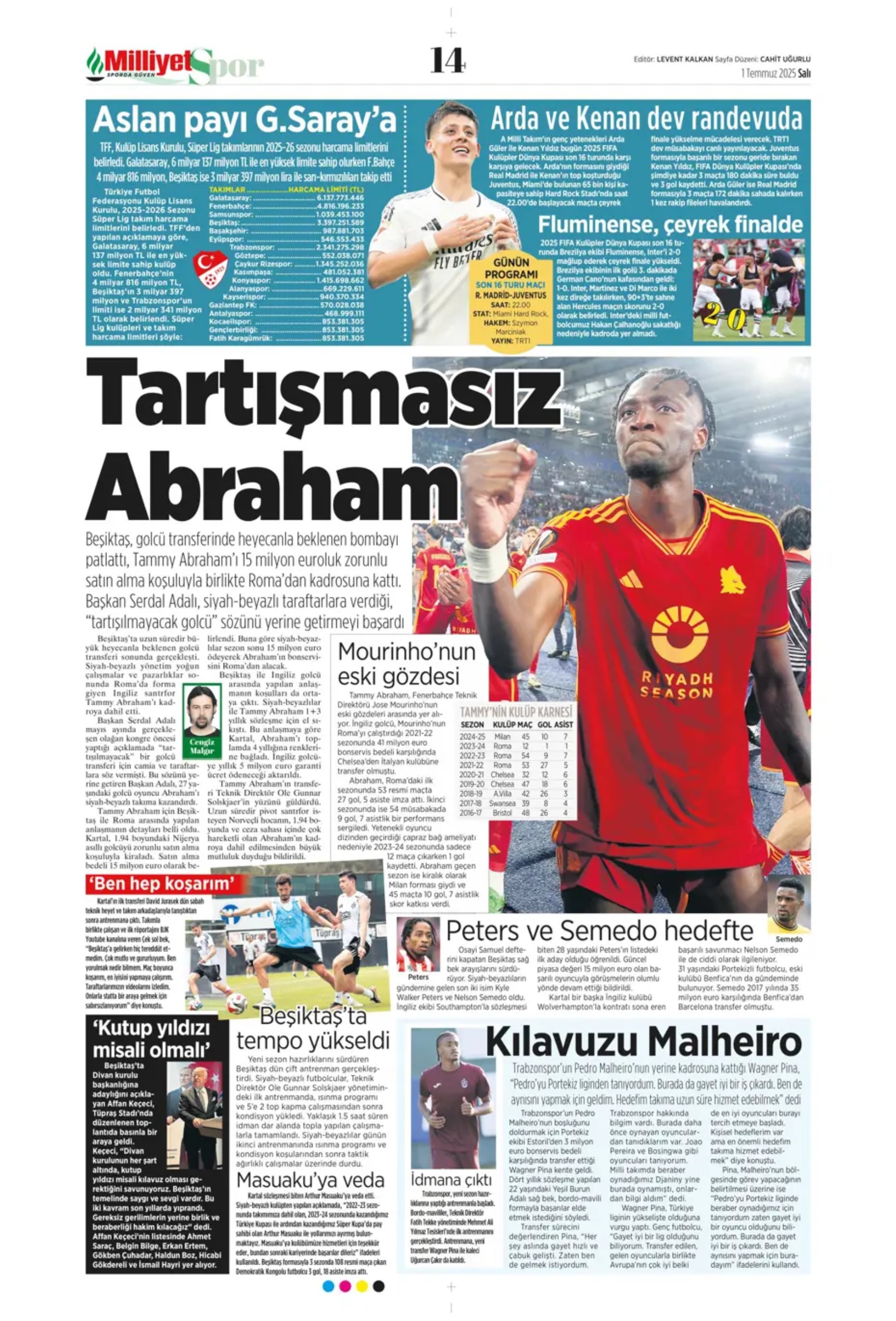 Sporda günün manşetleri: Fener'e Paris paketi! Partey için geri sayım başladı