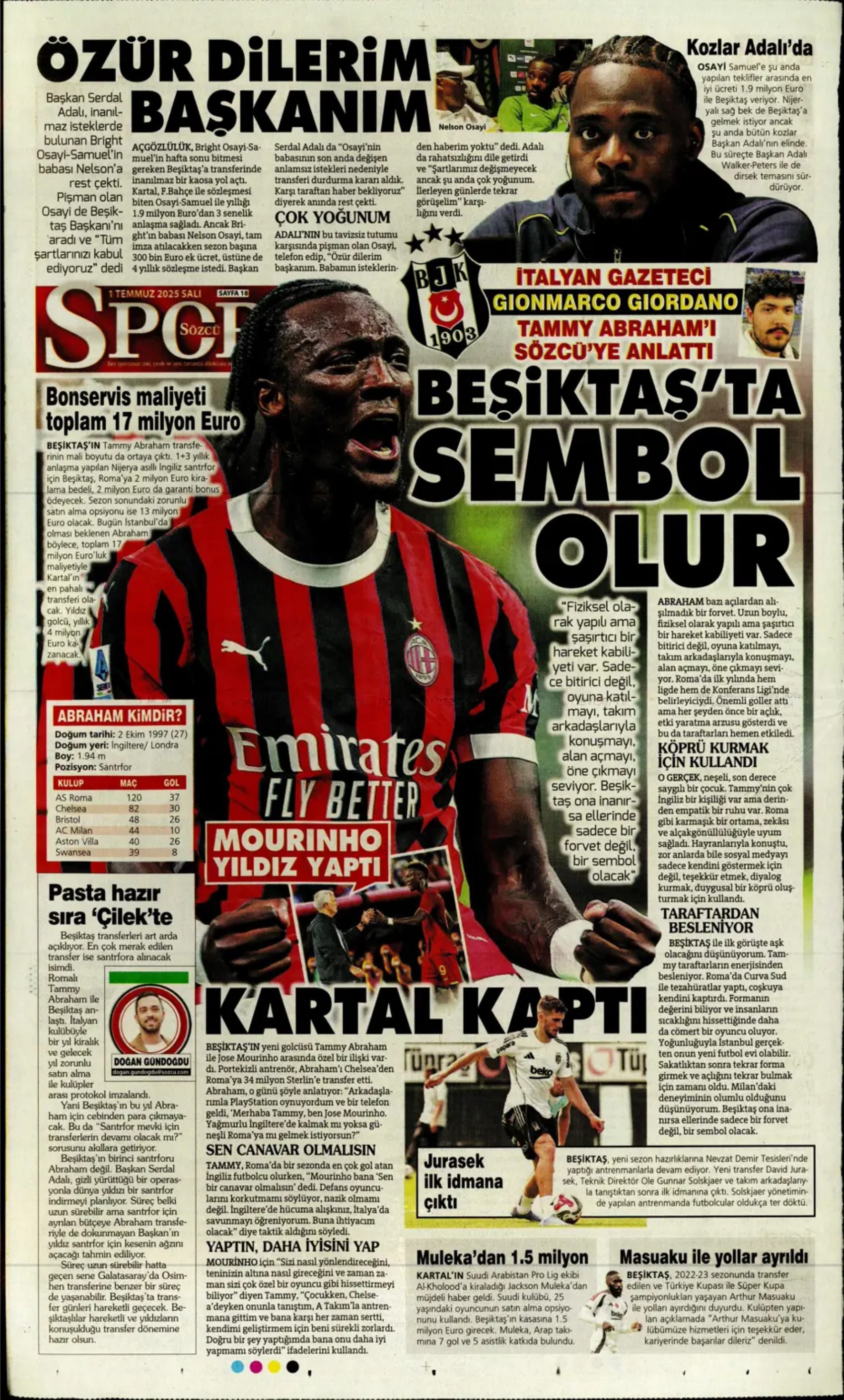 Sporda günün manşetleri: Fener'e Paris paketi! Partey için geri sayım başladı