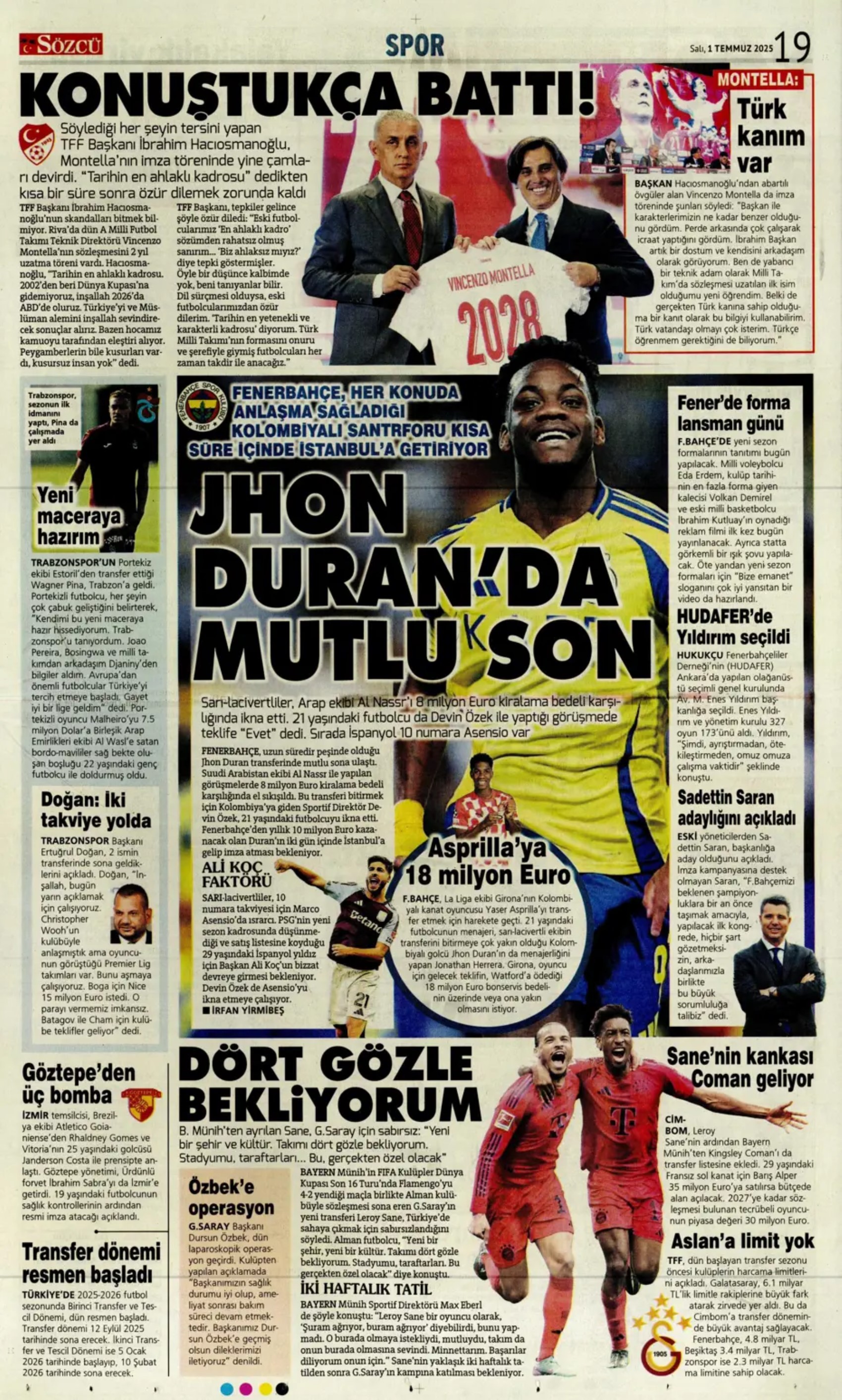 Sporda günün manşetleri: Fener'e Paris paketi! Partey için geri sayım başladı