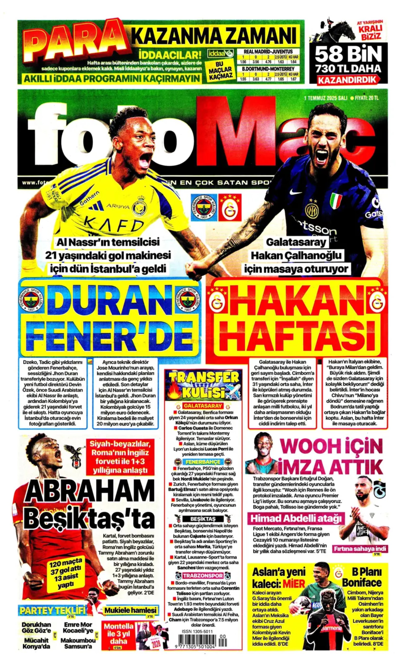 Sporda günün manşetleri: Fener'e Paris paketi! Partey için geri sayım başladı