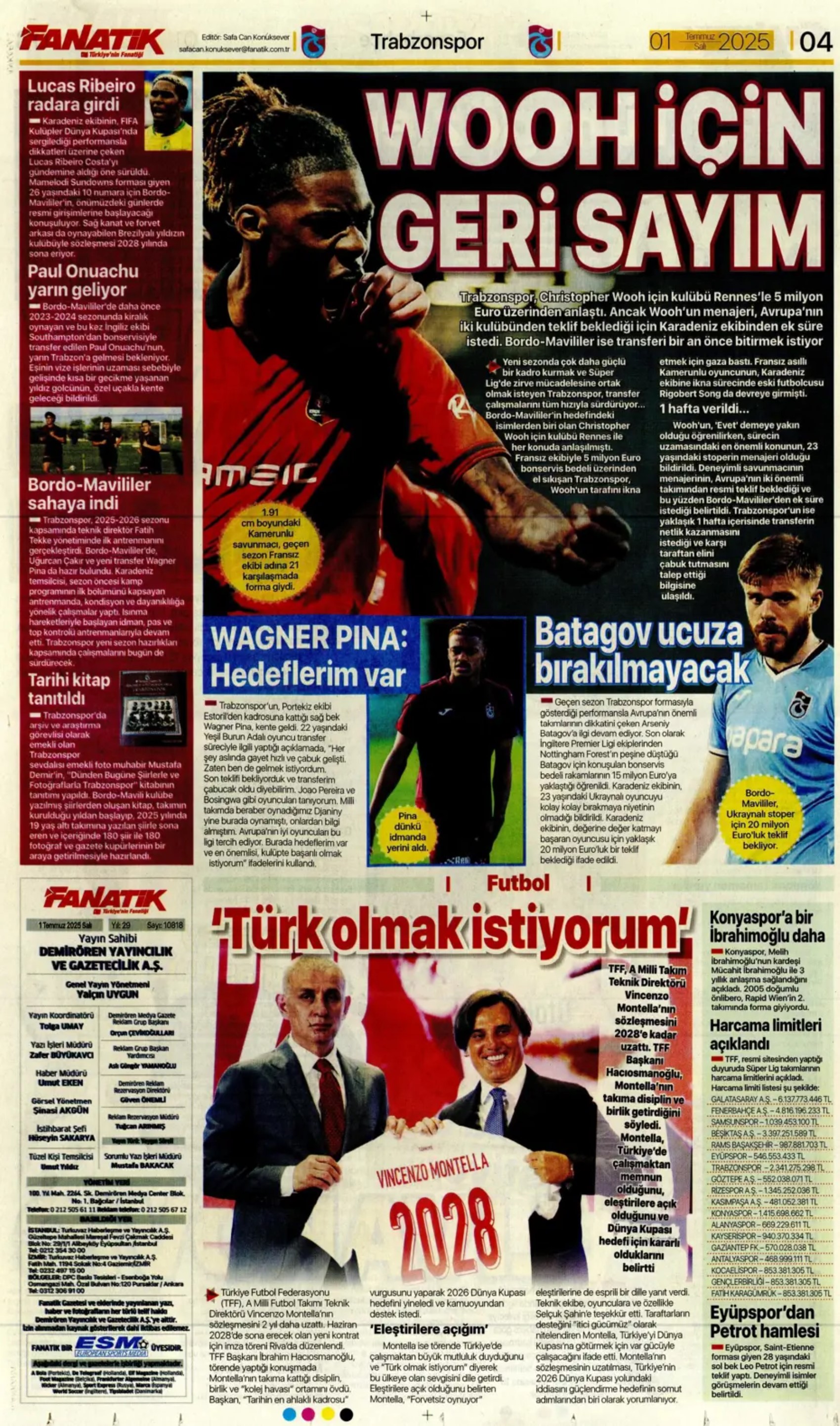 Sporda günün manşetleri: Fener'e Paris paketi! Partey için geri sayım başladı