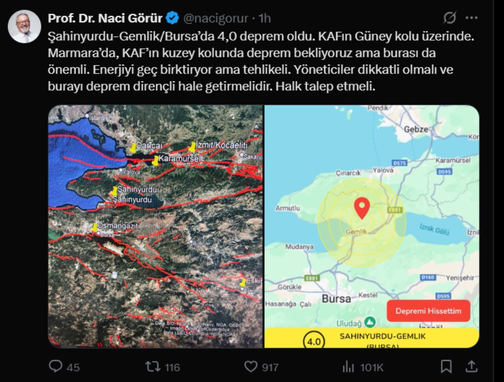 Marmara iki kez sallandı: Naci Görür'den kritik uyarı geldi!