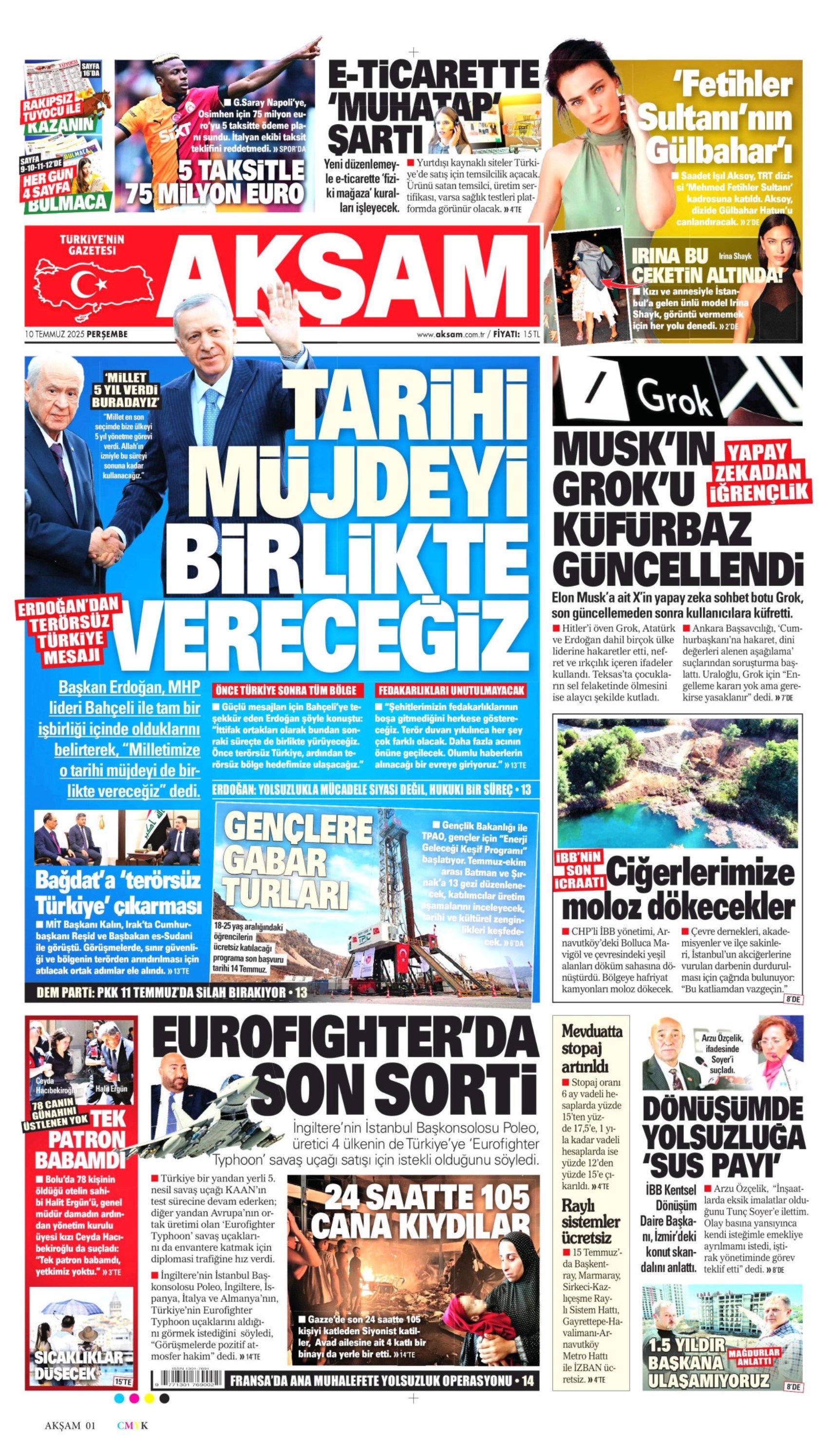 10 Temmuz 2025 gazete manşetleri: Gazeteler, teröristbaşı Abdullah Öcalan'ın videolu mesajını nasıl gördü?