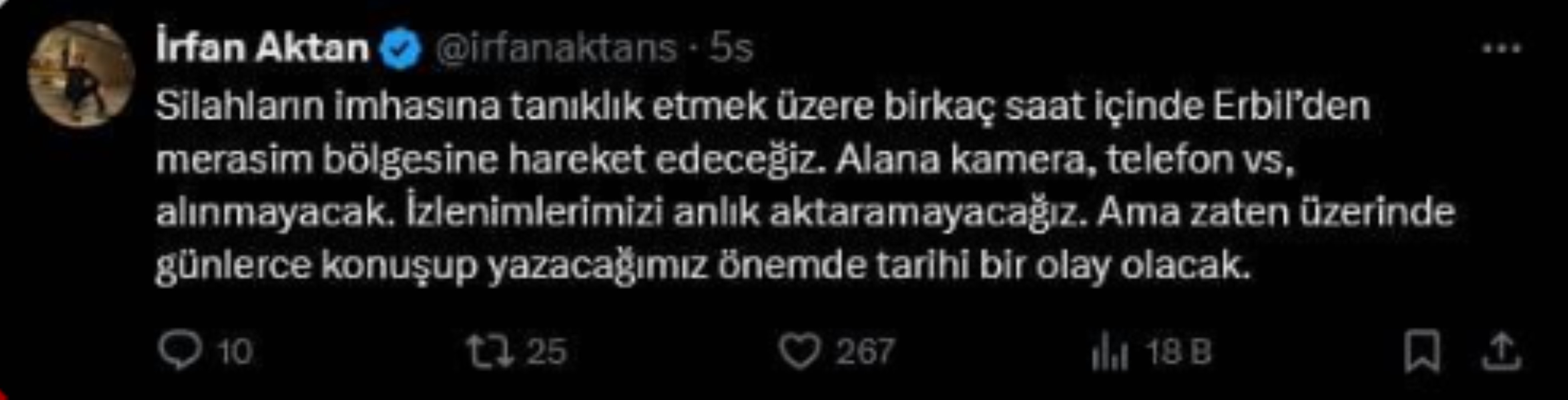 Terör örgütü PKK sembolik olarak silah bırakıyor: Gazeteciler Süleymaniye’de neler paylaştı?
