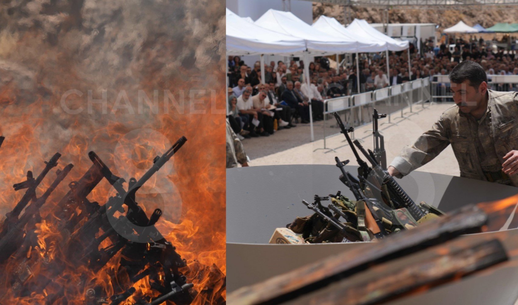 PKK'dan sembolik silah bırakma! İlk terörist grup silahları yakarak imha etti: İşte ilk görüntüler PKK'dan sembolik silah bırakma! İlk terörist grup silahları yakarak imha etti: İşte ilk görüntüler