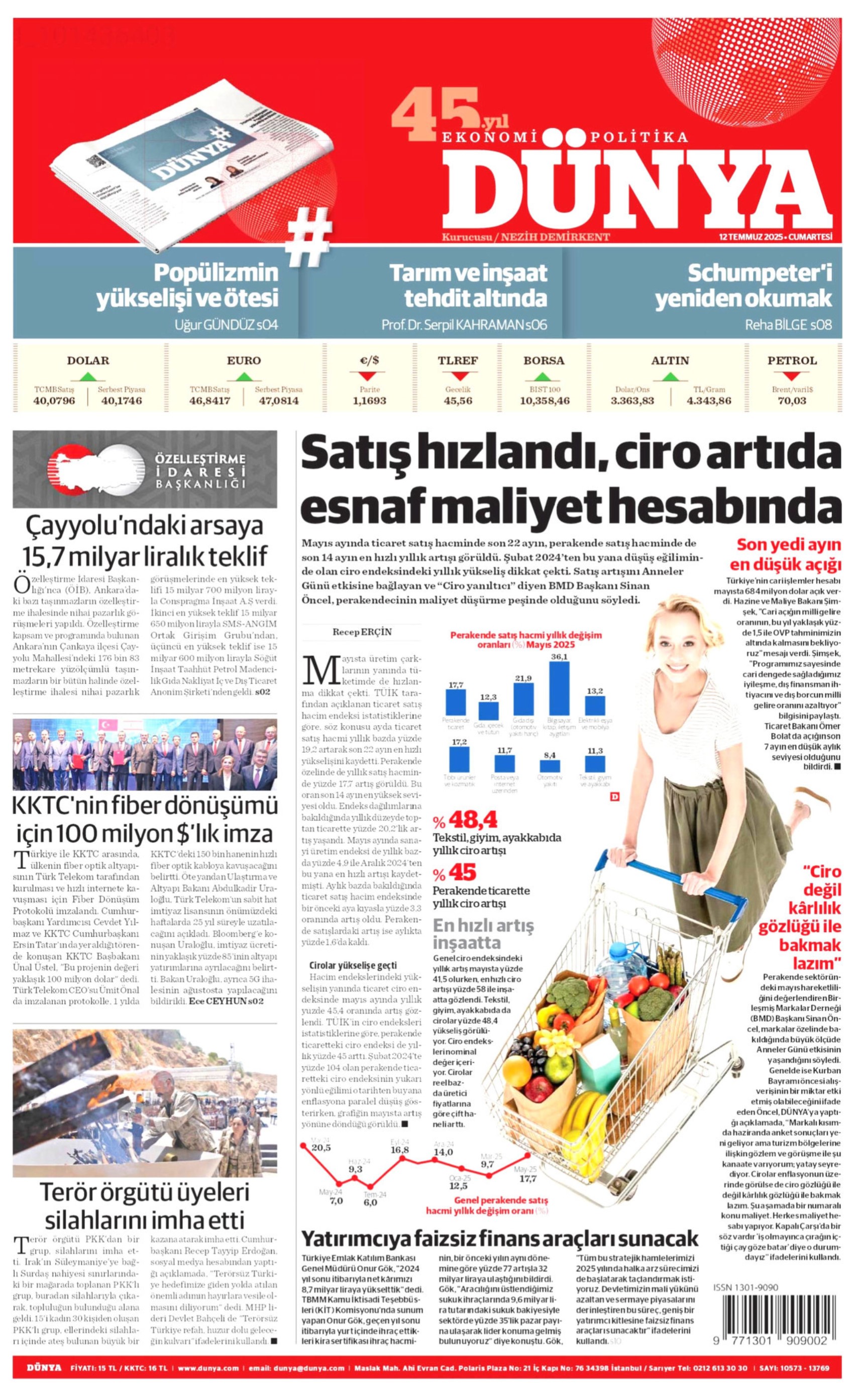 12 Temmuz 2025 gazete manşetleri: Gazeteler, terör örgütü PKK'nın silah bırakmasını nasıl gördü?