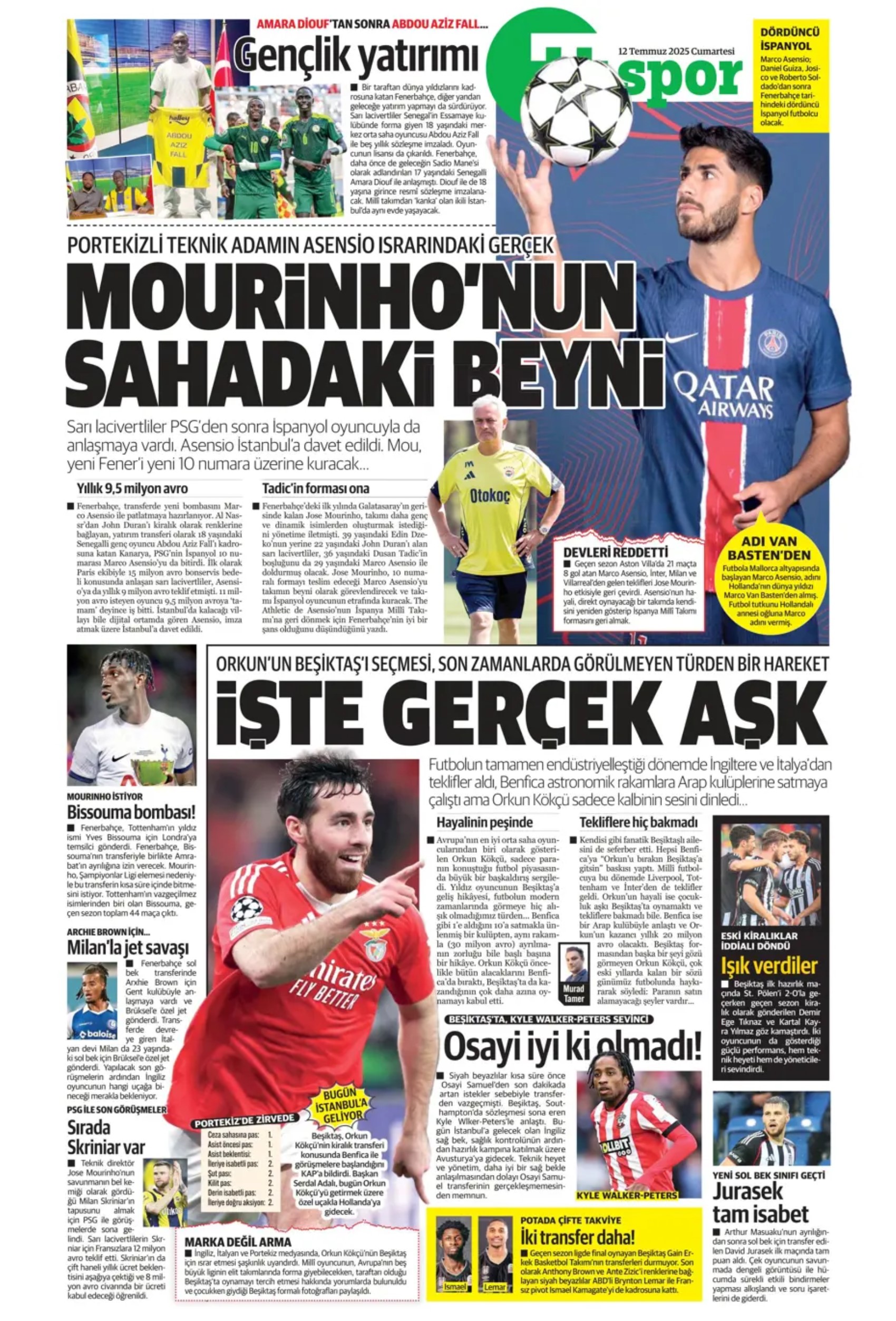 Sporda günün manşetleri... Fenerbahçe transferde gaza basıyor: Osimhen'de büyük satranç