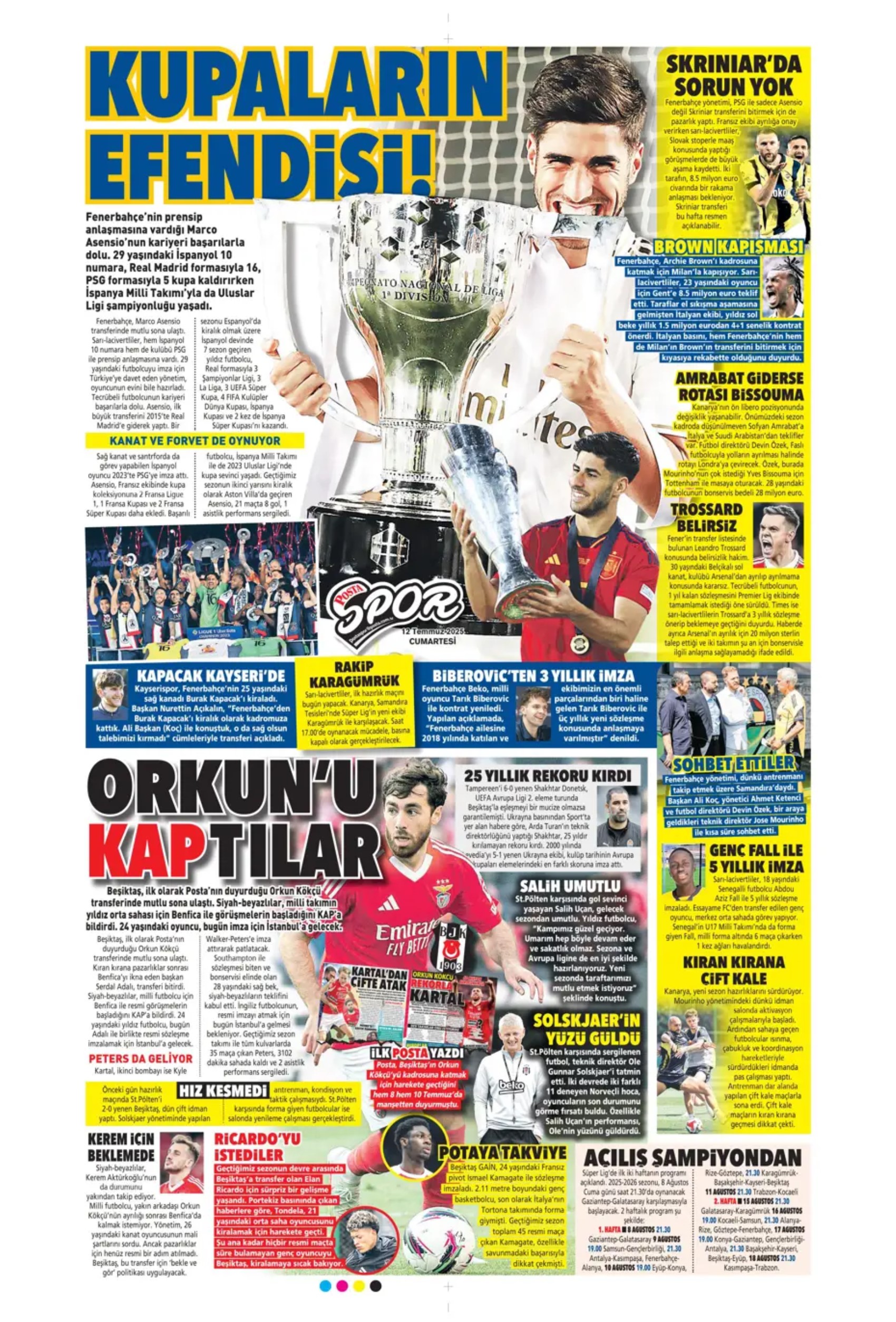Sporda günün manşetleri... Fenerbahçe transferde gaza basıyor: Osimhen'de büyük satranç