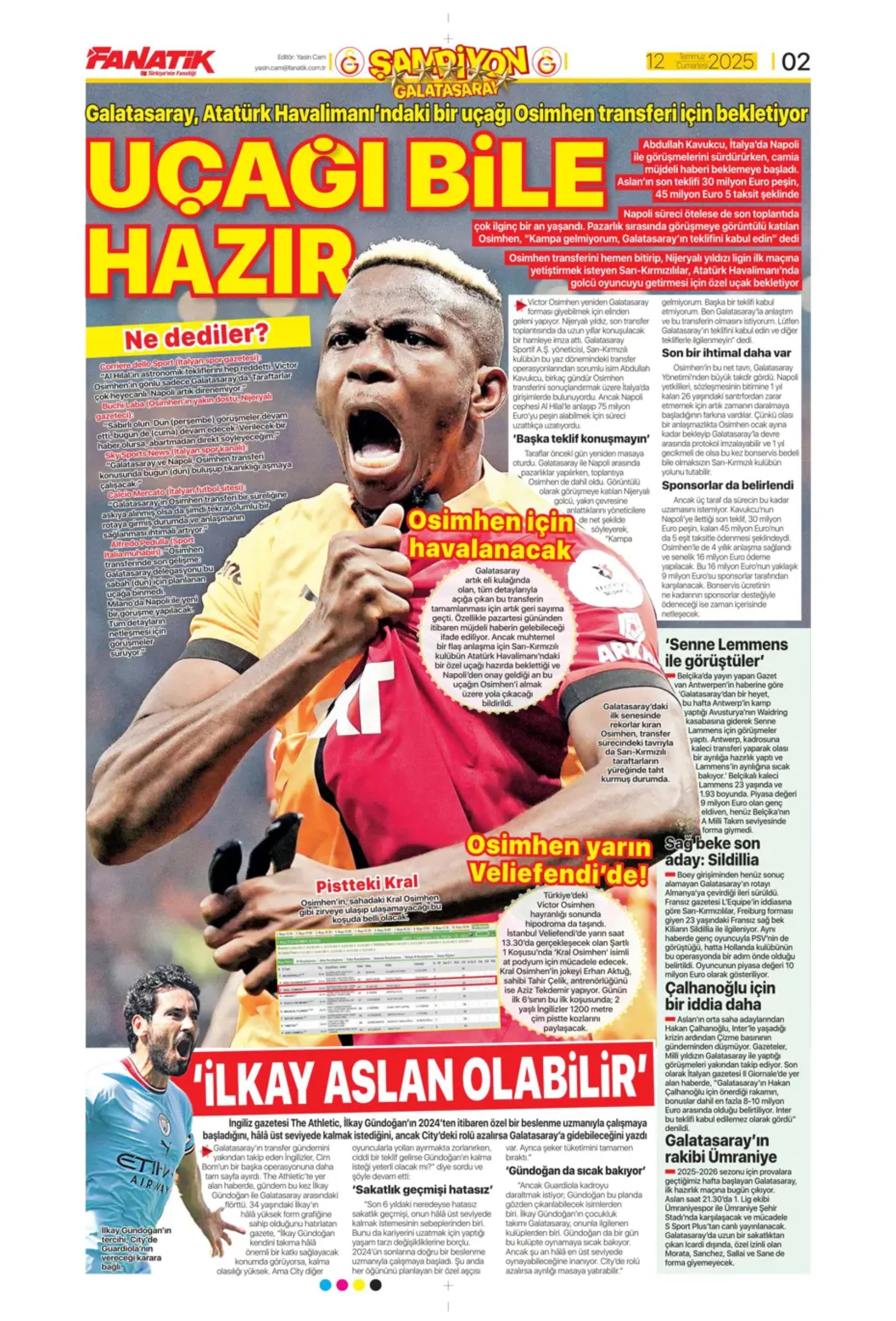 Sporda günün manşetleri... Fenerbahçe transferde gaza basıyor: Osimhen'de büyük satranç