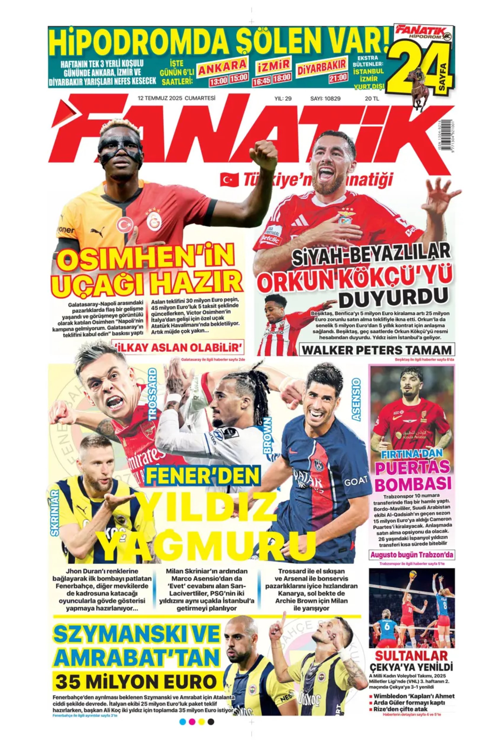 Sporda günün manşetleri... Fenerbahçe transferde gaza basıyor: Osimhen'de büyük satranç
