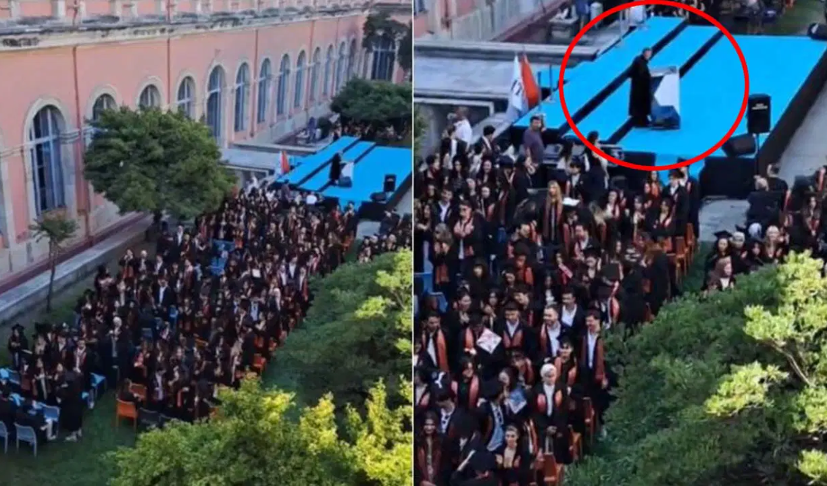 İTÜ'de mezuniyet töreninde rektör protestosu