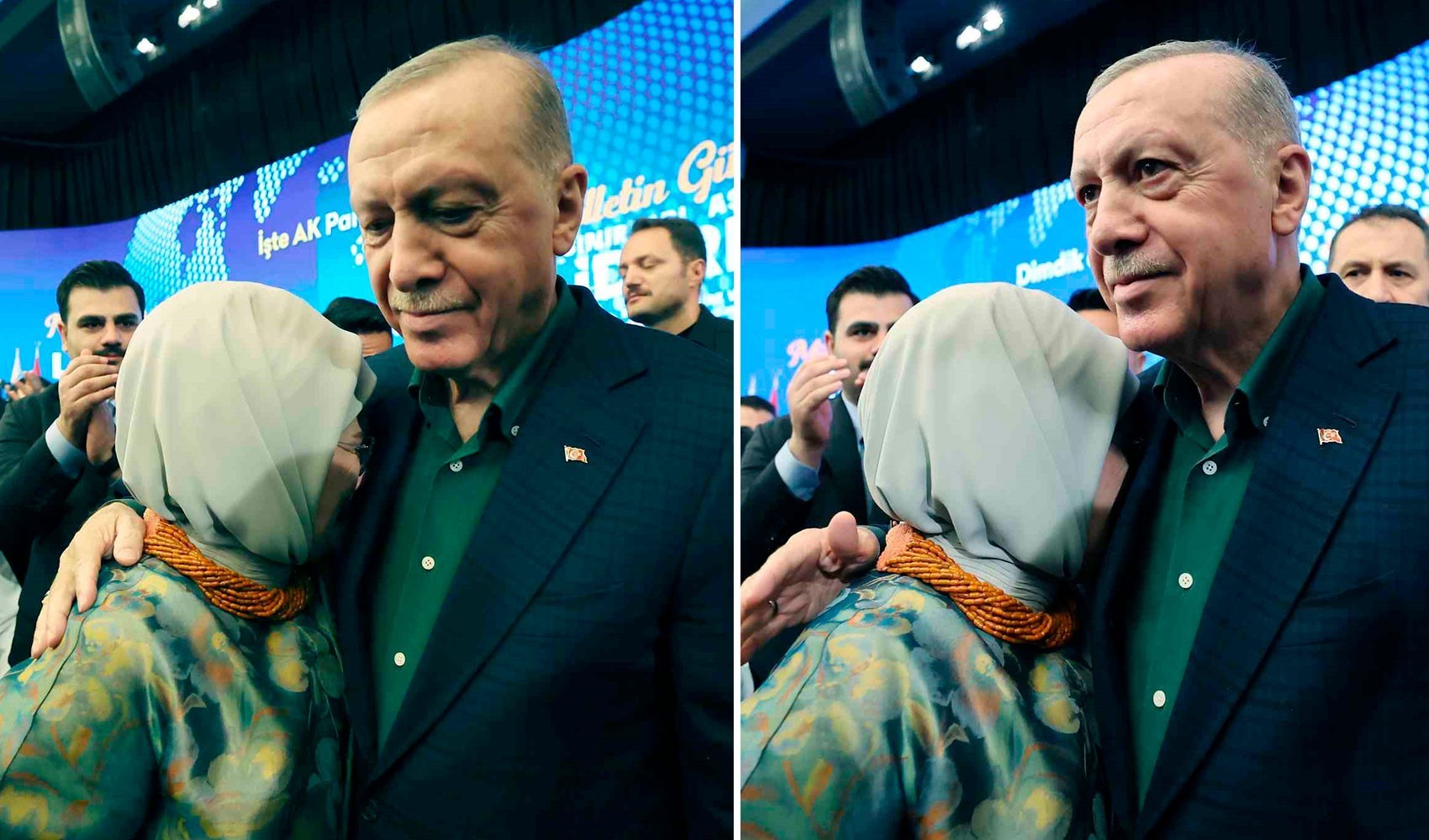 Erdoğan konuşurken, Emine Erdoğan ağladı