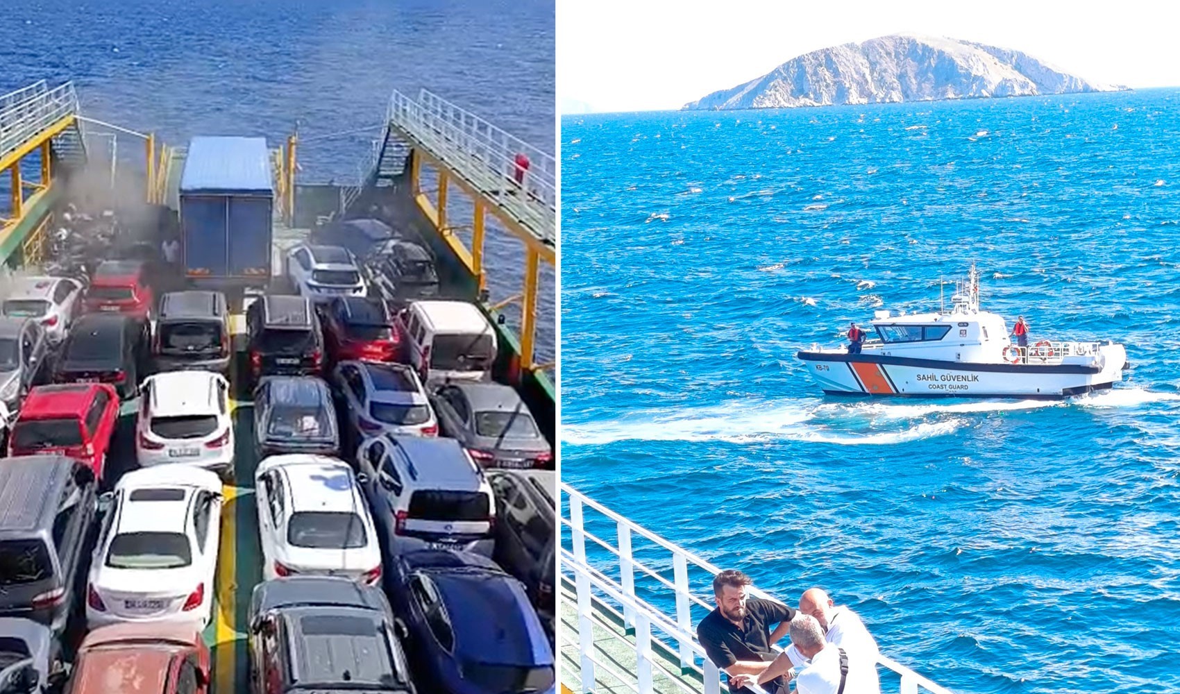 Marmara Denizi açıklarındaki feribotta yangın! Marmara Denizi açıklarındaki feribotta yangın!