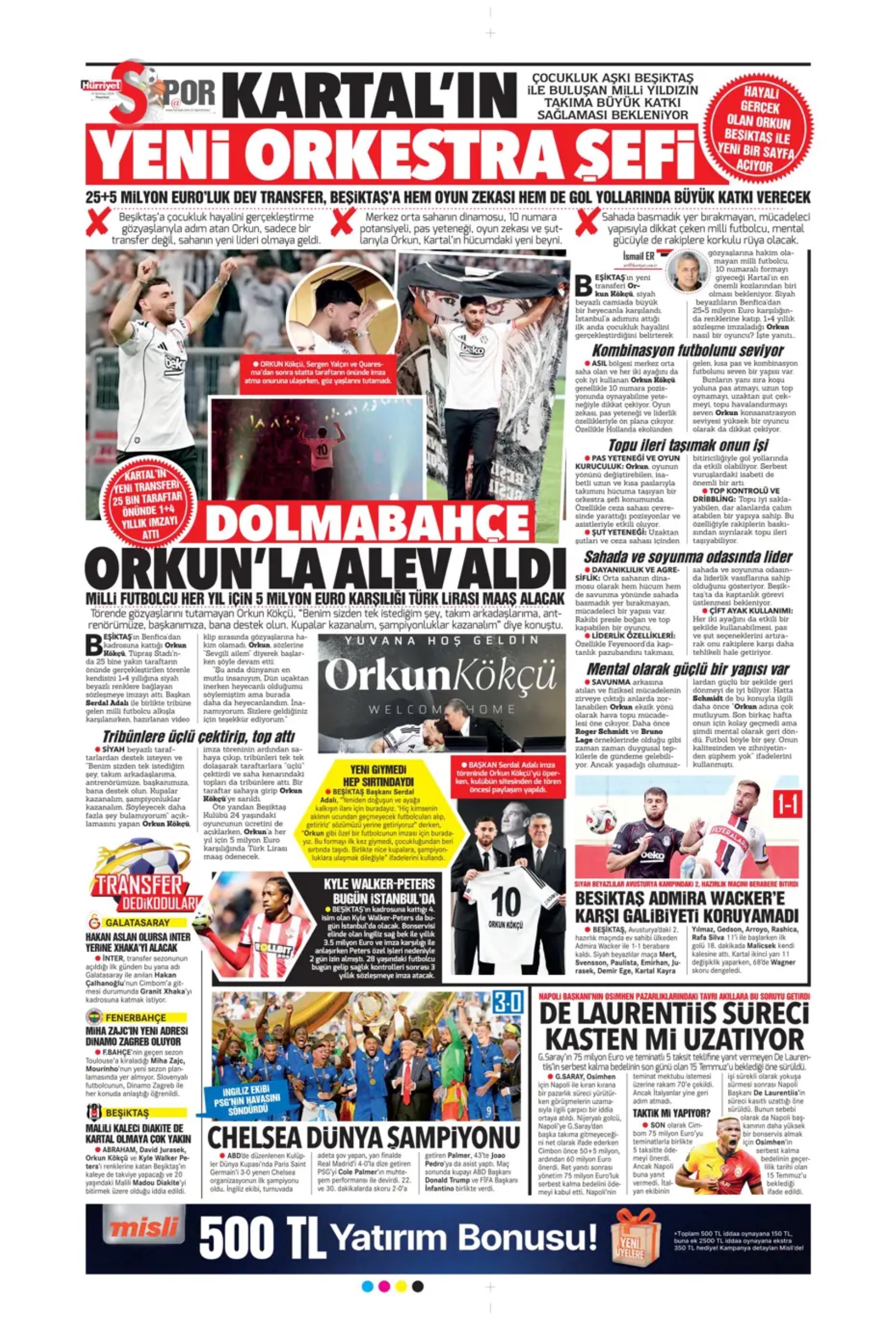 Sporda günün manşetleri... Fenerbahçe Marco Asensio'da mutlu sona ulaştı: Osimhen'de karar haftası