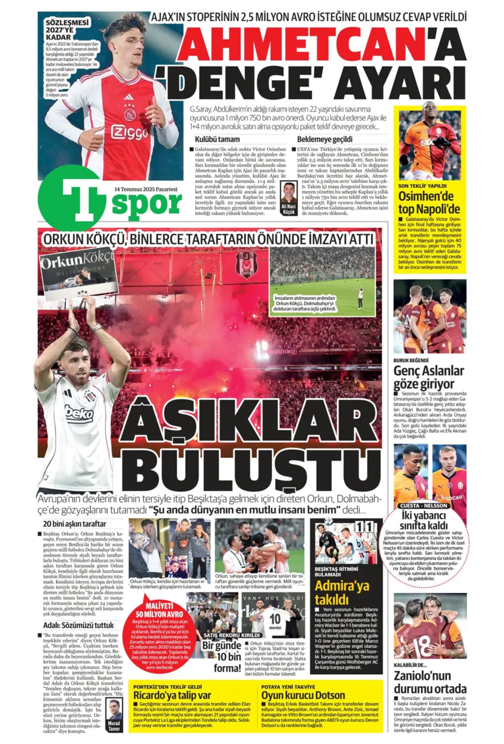 Sporda günün manşetleri... Fenerbahçe Marco Asensio'da mutlu sona ulaştı: Osimhen'de karar haftası