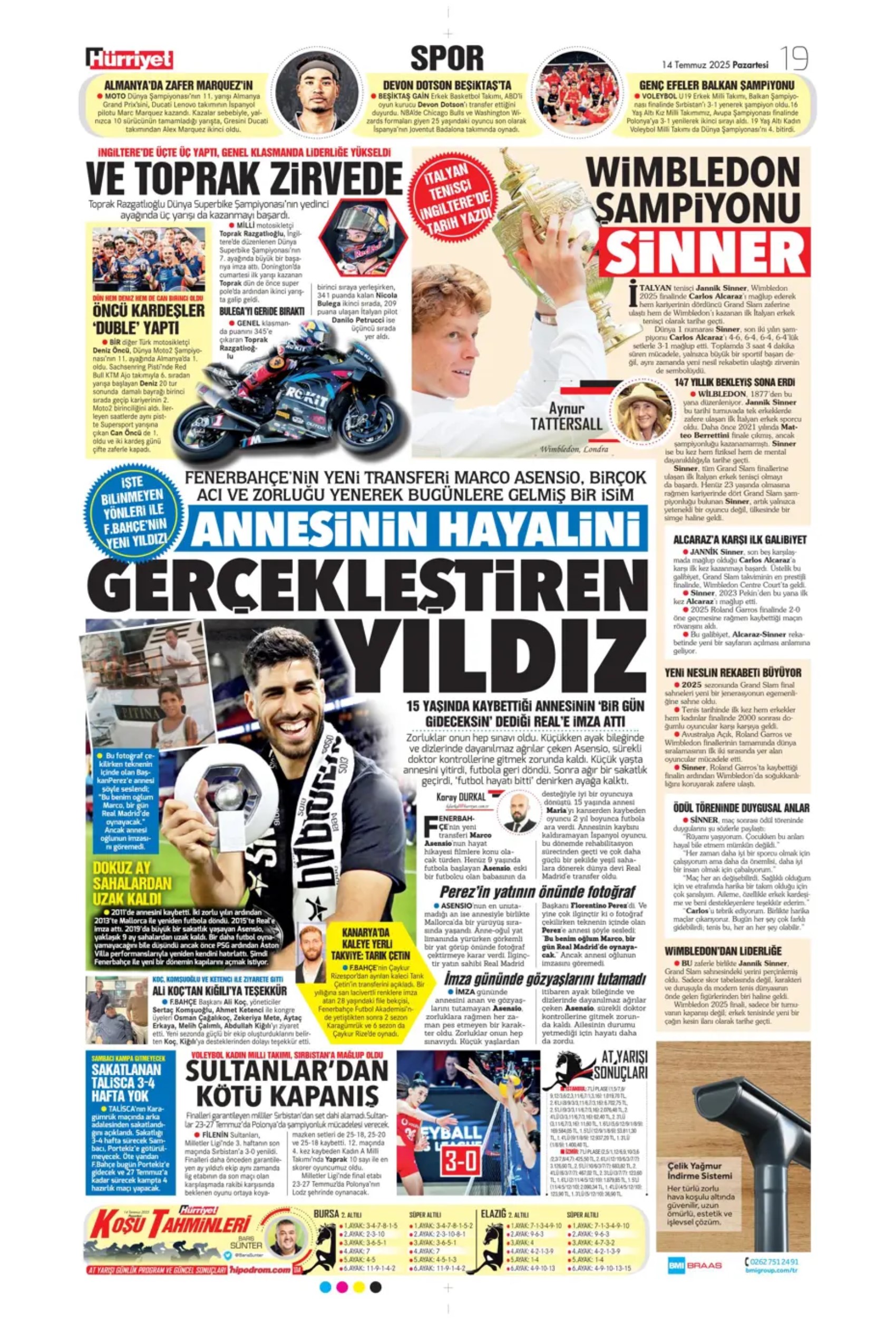 Sporda günün manşetleri... Fenerbahçe Marco Asensio'da mutlu sona ulaştı: Osimhen'de karar haftası