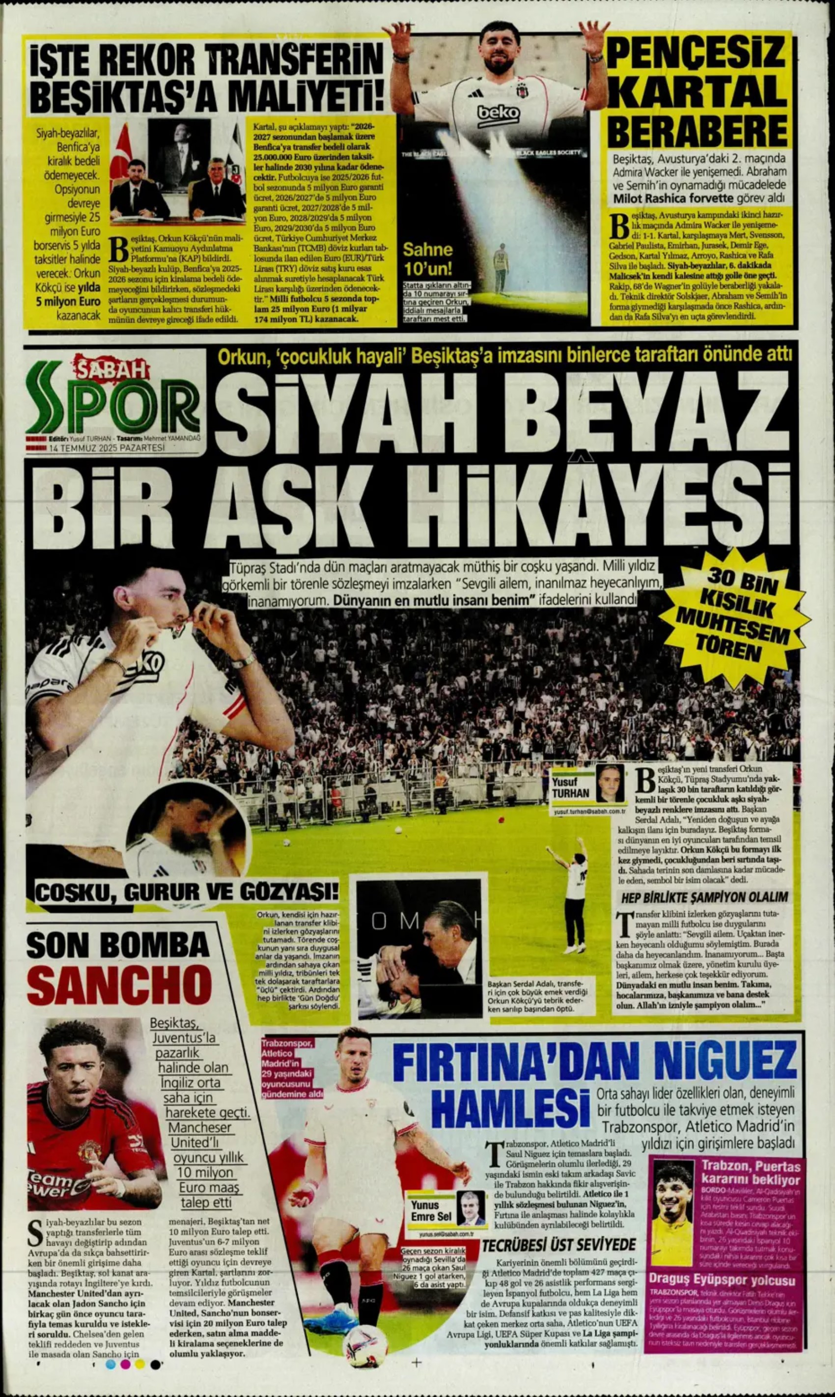 Sporda günün manşetleri... Fenerbahçe Marco Asensio'da mutlu sona ulaştı: Osimhen'de karar haftası