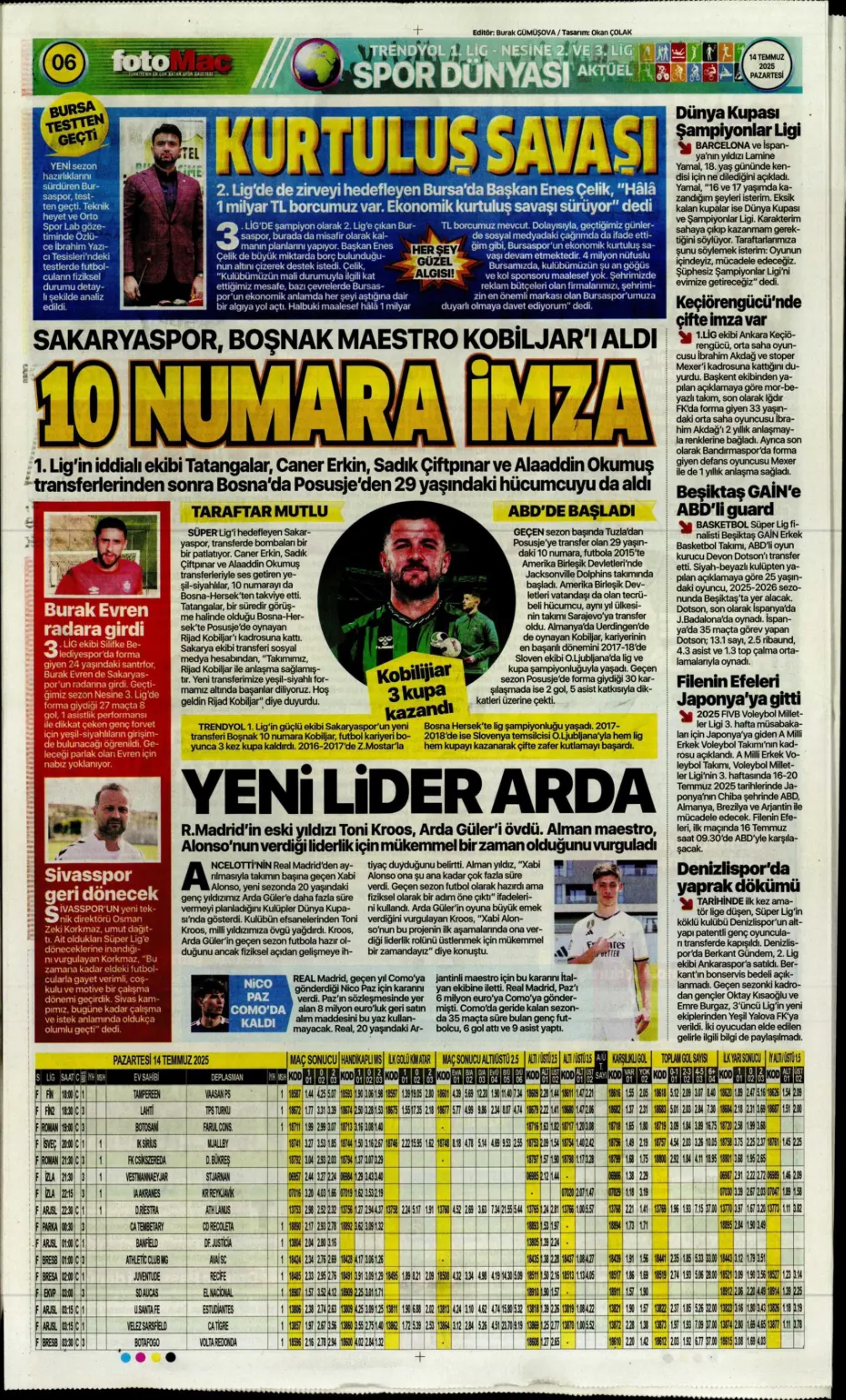 Sporda günün manşetleri... Fenerbahçe Marco Asensio'da mutlu sona ulaştı: Osimhen'de karar haftası