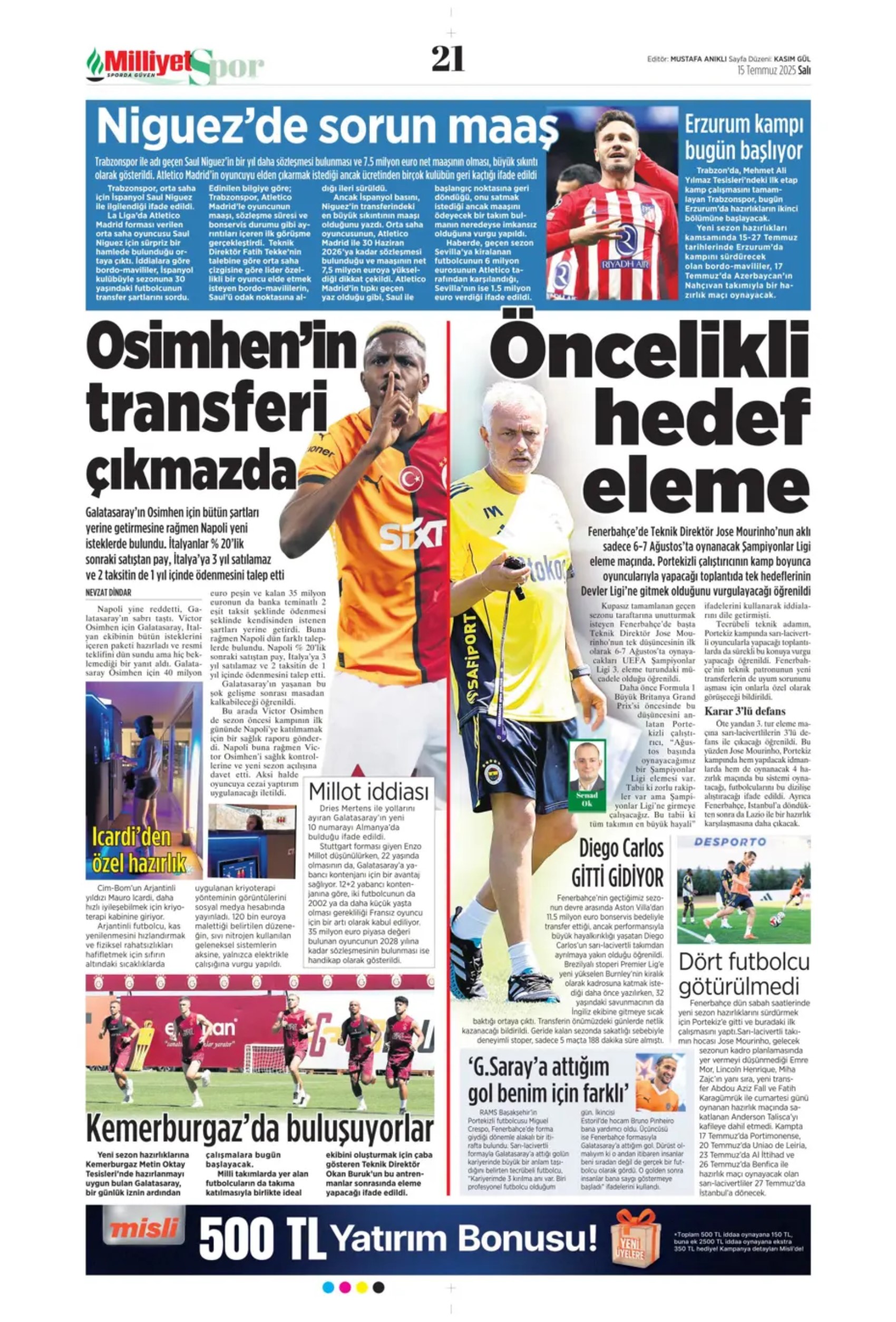 Sporda günün manşetleri... Fenerbahçe'de Xhaka sesleri: 'Sadece Galatasaray'da oynarım'