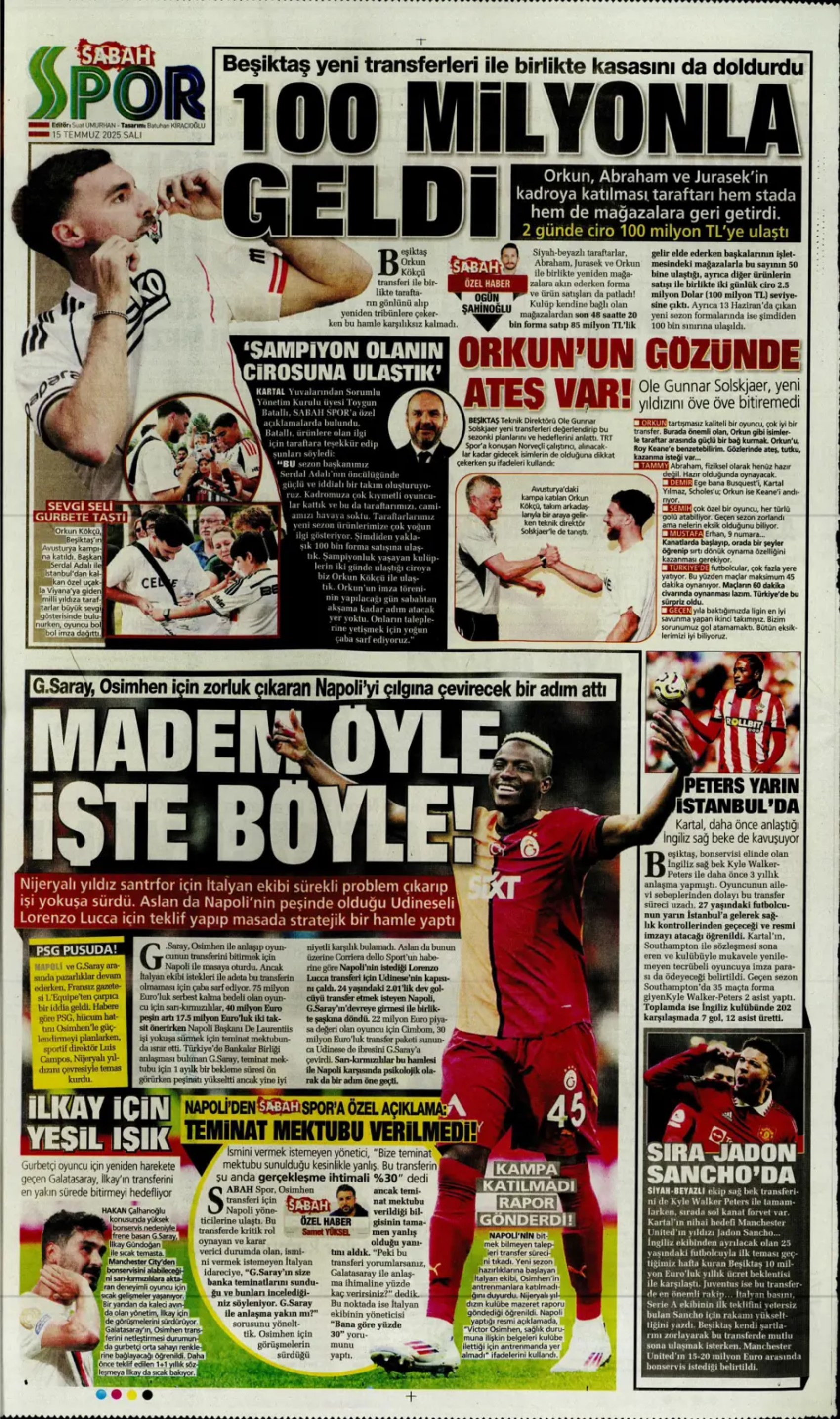 Sporda günün manşetleri... Fenerbahçe'de Xhaka sesleri: 'Sadece Galatasaray'da oynarım'