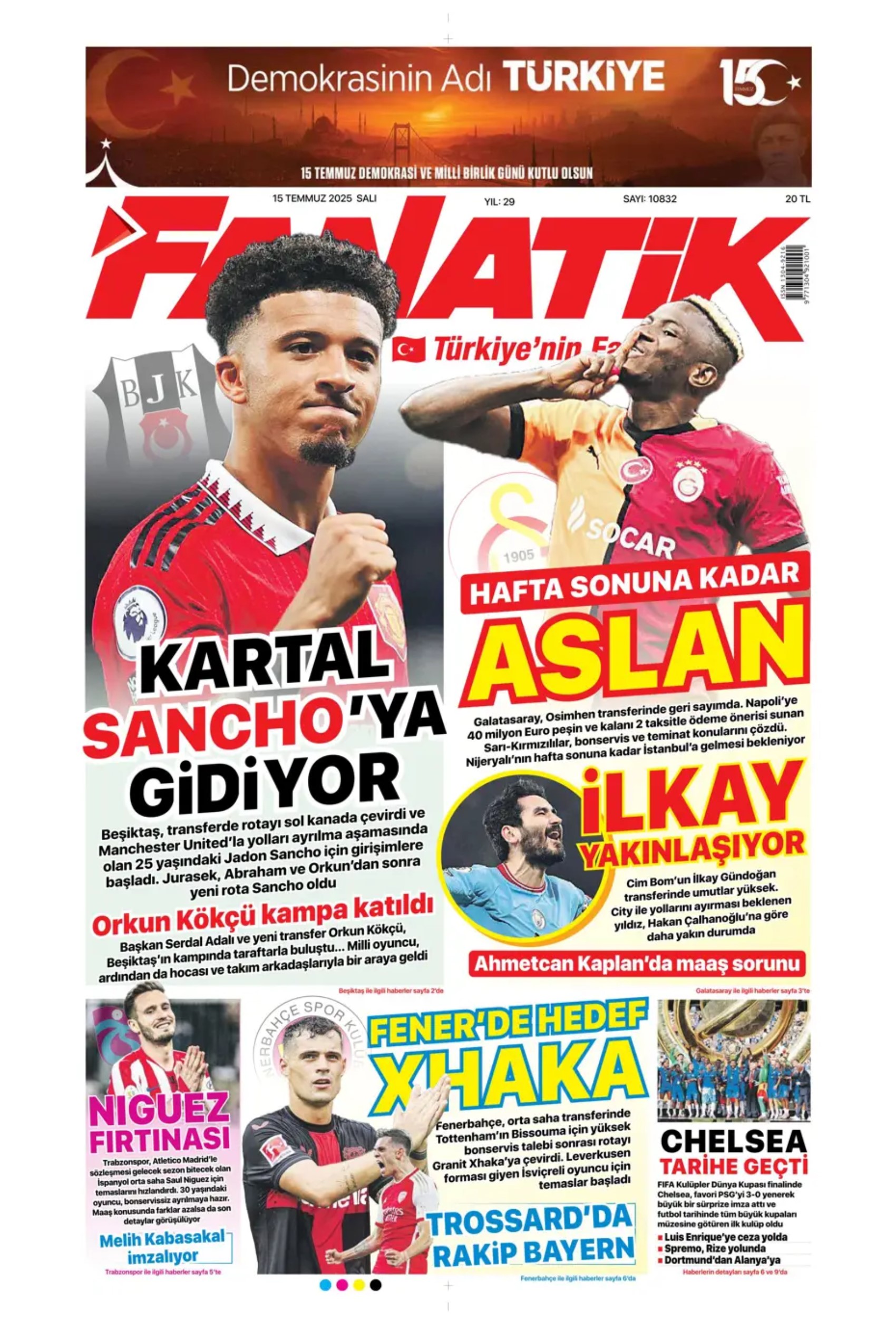 Sporda günün manşetleri... Fenerbahçe'de Xhaka sesleri: 'Sadece Galatasaray'da oynarım'