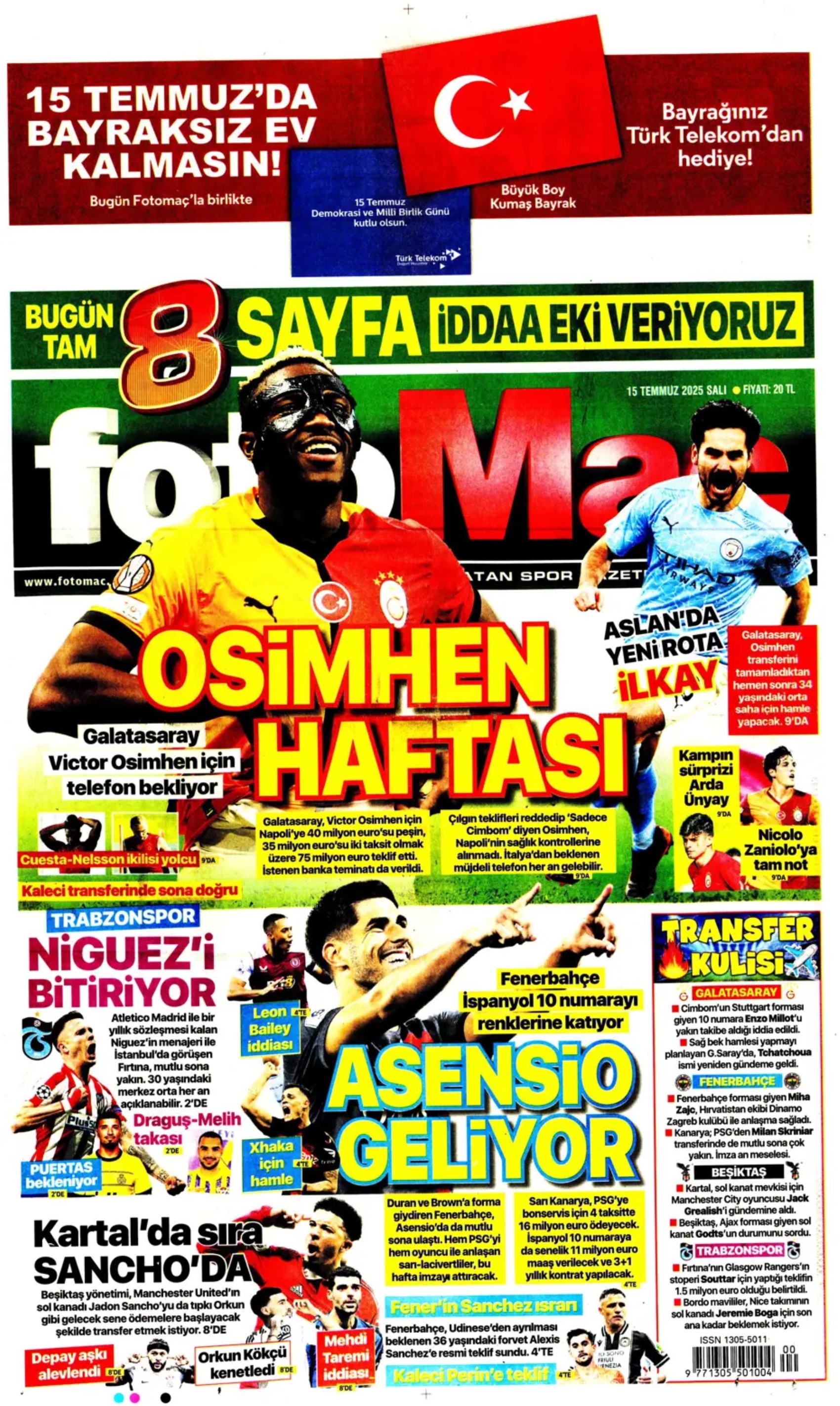 Sporda günün manşetleri... Fenerbahçe'de Xhaka sesleri: 'Sadece Galatasaray'da oynarım'