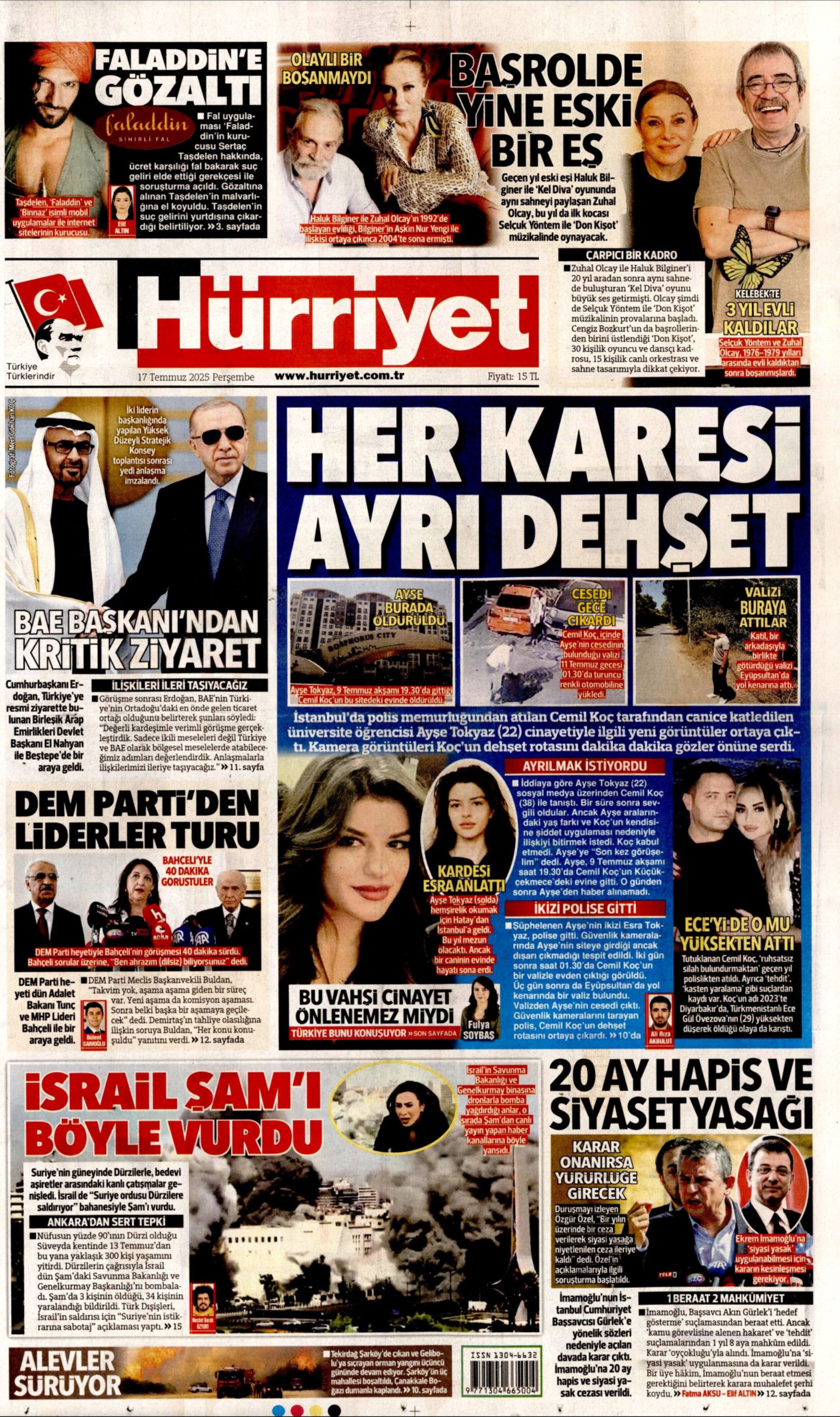 17 Temmuz 2025 gazete manşetleri: Gazeteler, İmamoğlu'nun savunmasını nasıl gördü?