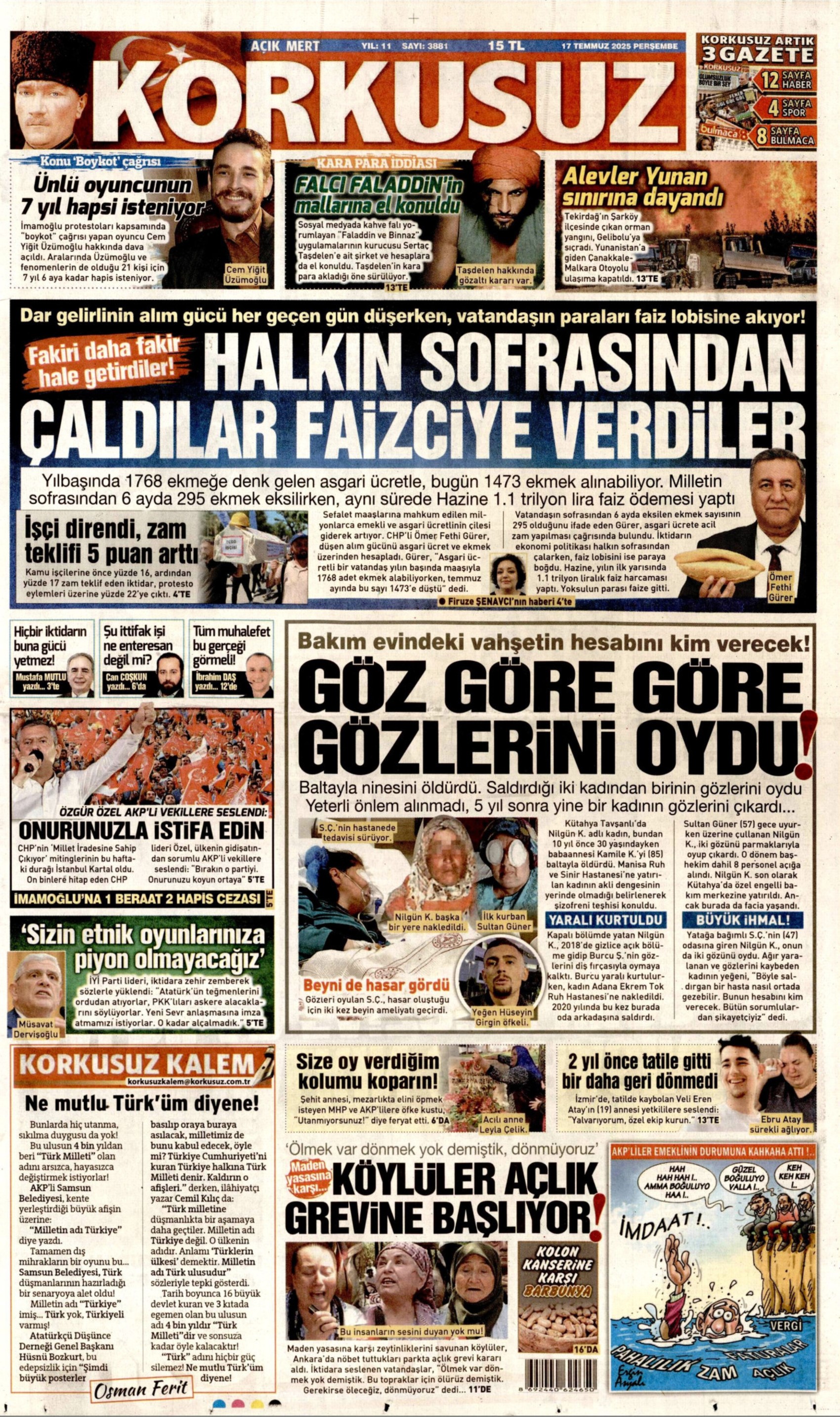 17 Temmuz 2025 gazete manşetleri: Gazeteler, İmamoğlu'nun savunmasını nasıl gördü?