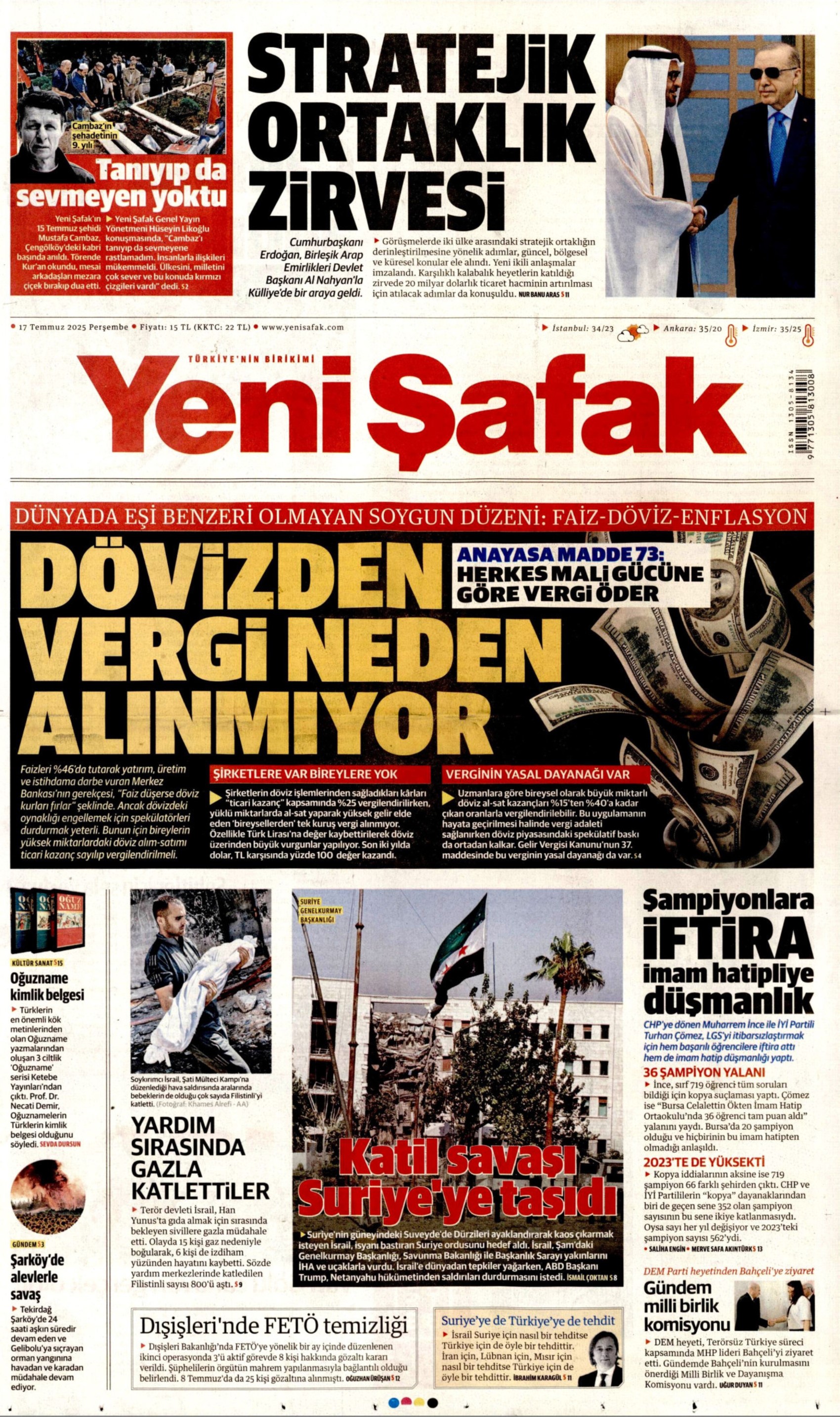 17 Temmuz 2025 gazete manşetleri: Gazeteler, İmamoğlu'nun savunmasını nasıl gördü?