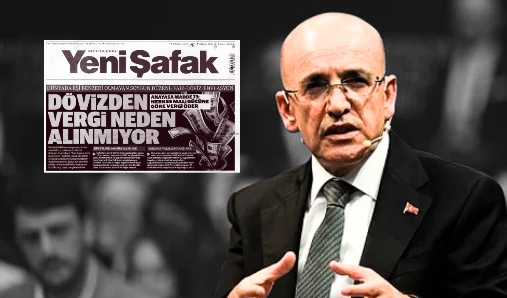 Yeni Şafak'ın hedefinde yine Şimşek var: 'Dünyada eşi benzeri olmayan soygun düzeni'