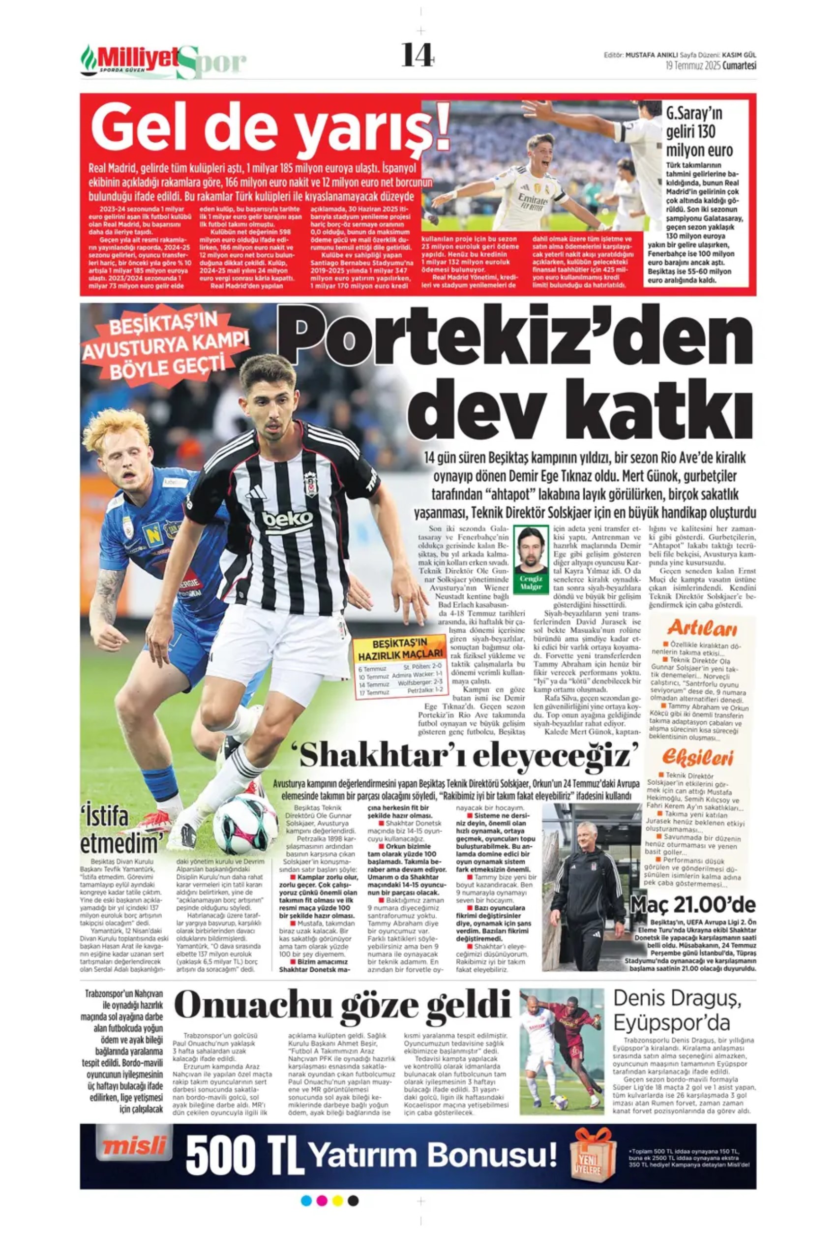 Sporda günün manşetleri... Fenerbahçe transferde atağa geçiyor: Galatasaray Ederson'u bitirdi
