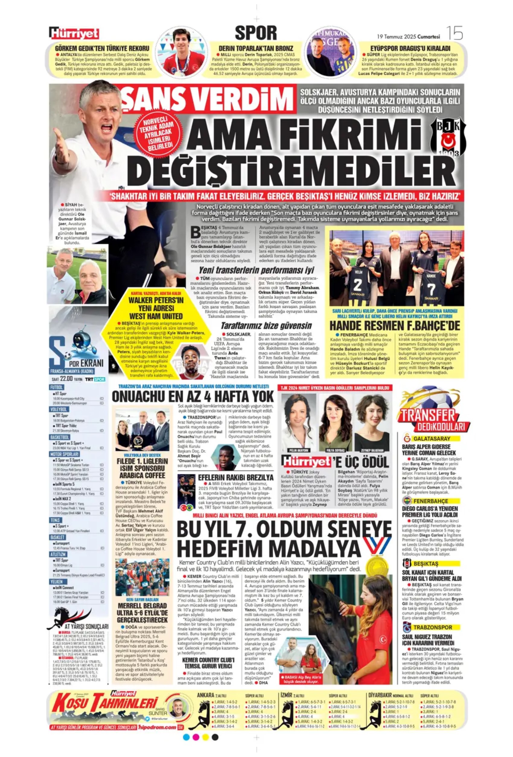 Sporda günün manşetleri... Fenerbahçe transferde atağa geçiyor: Galatasaray Ederson'u bitirdi