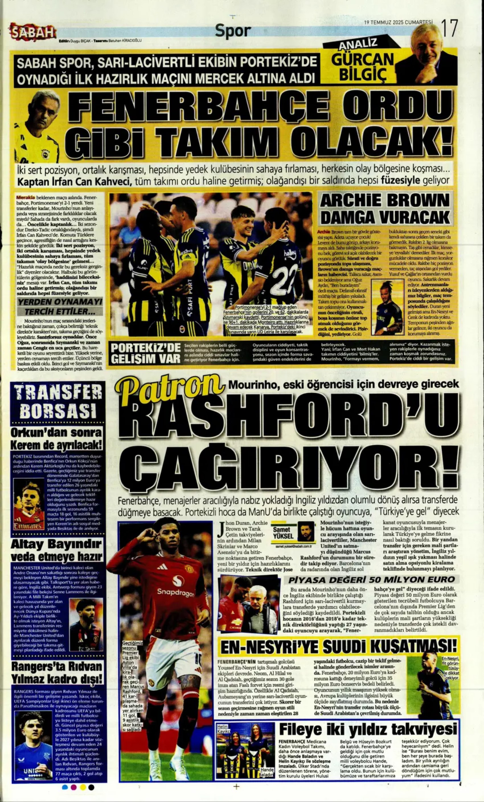 Sporda günün manşetleri... Fenerbahçe transferde atağa geçiyor: Galatasaray Ederson'u bitirdi