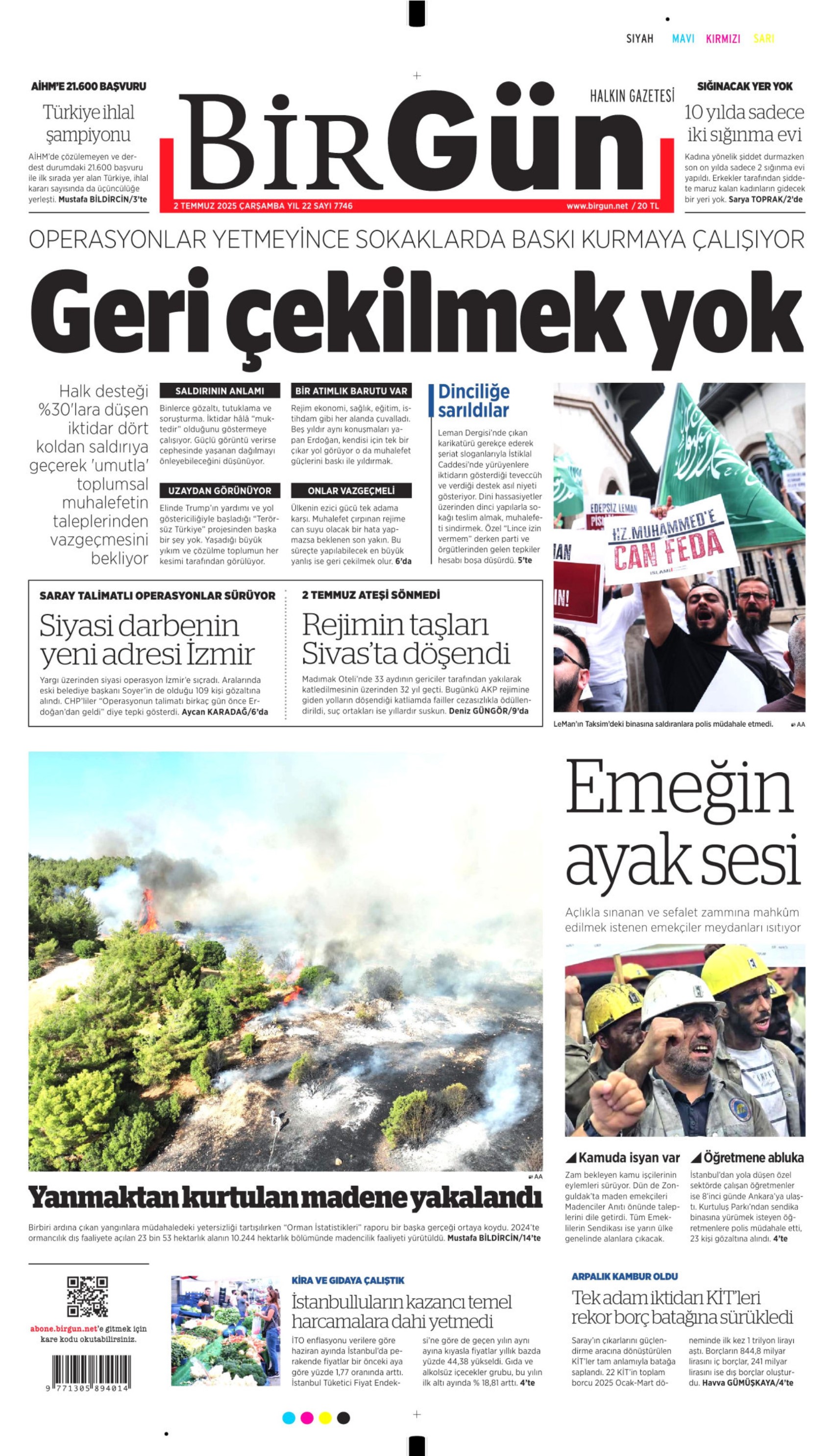 2 Temmuz 2025 gazete manşetleri: 'Muhalife uyku da haram'