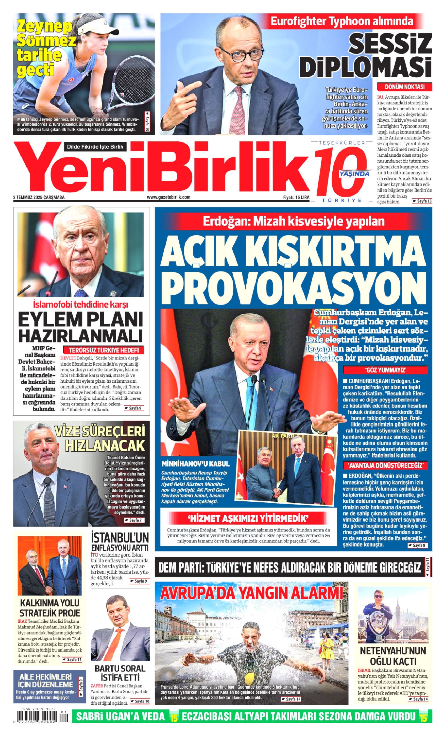 2 Temmuz 2025 gazete manşetleri: 'Muhalife uyku da haram'