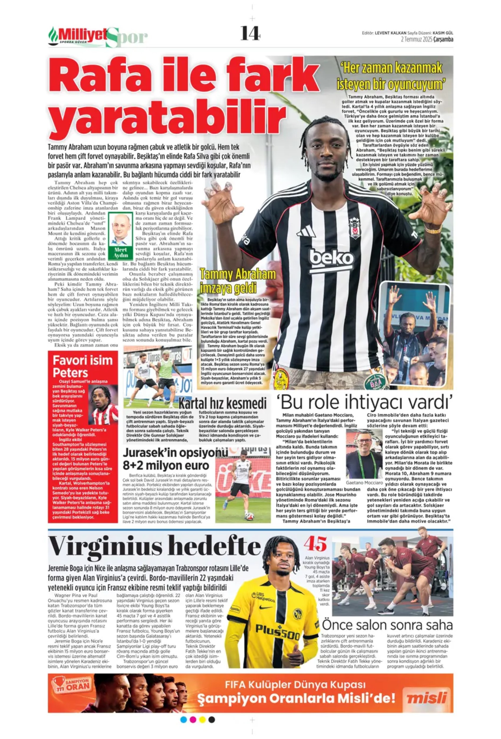 Sporda günün manşetleri: Osimhen için geri sayım, Aslan'a sambacı kaleci