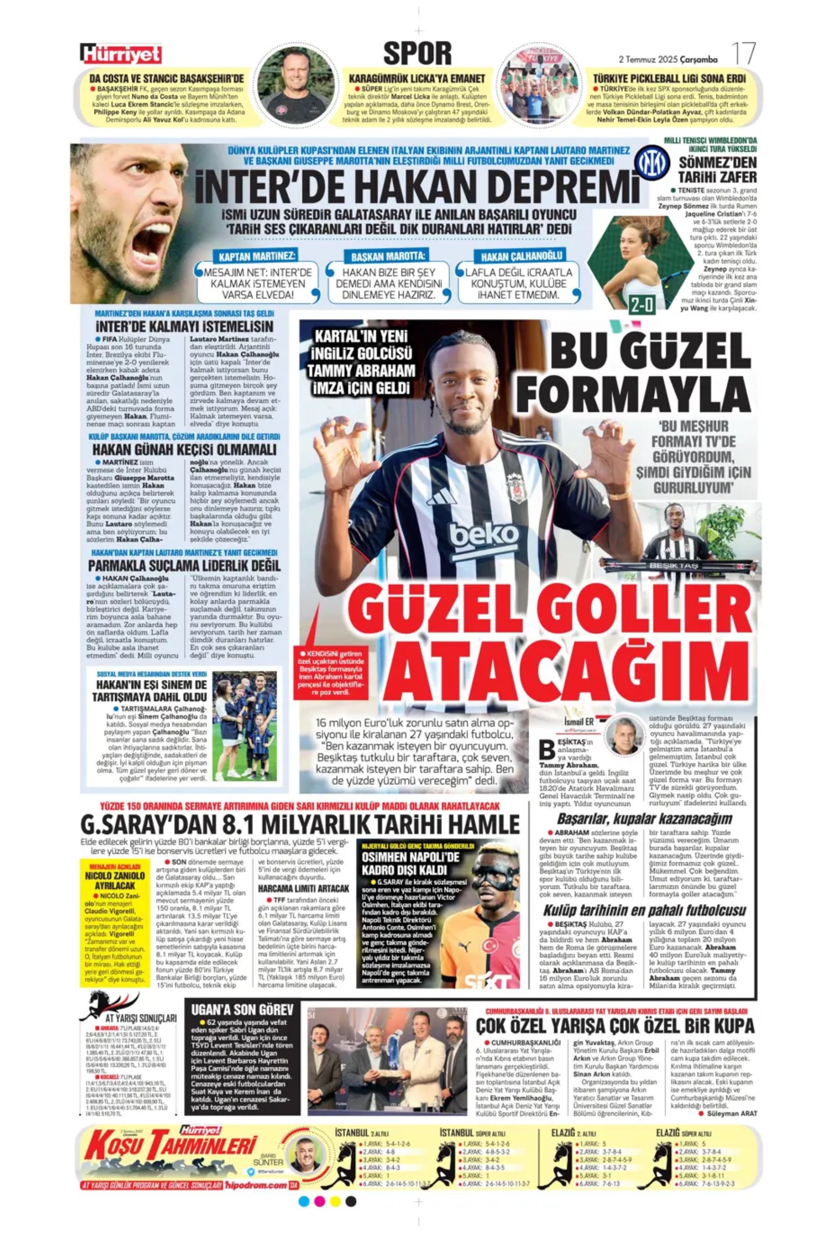 Sporda günün manşetleri: Osimhen için geri sayım, Aslan'a sambacı kaleci
