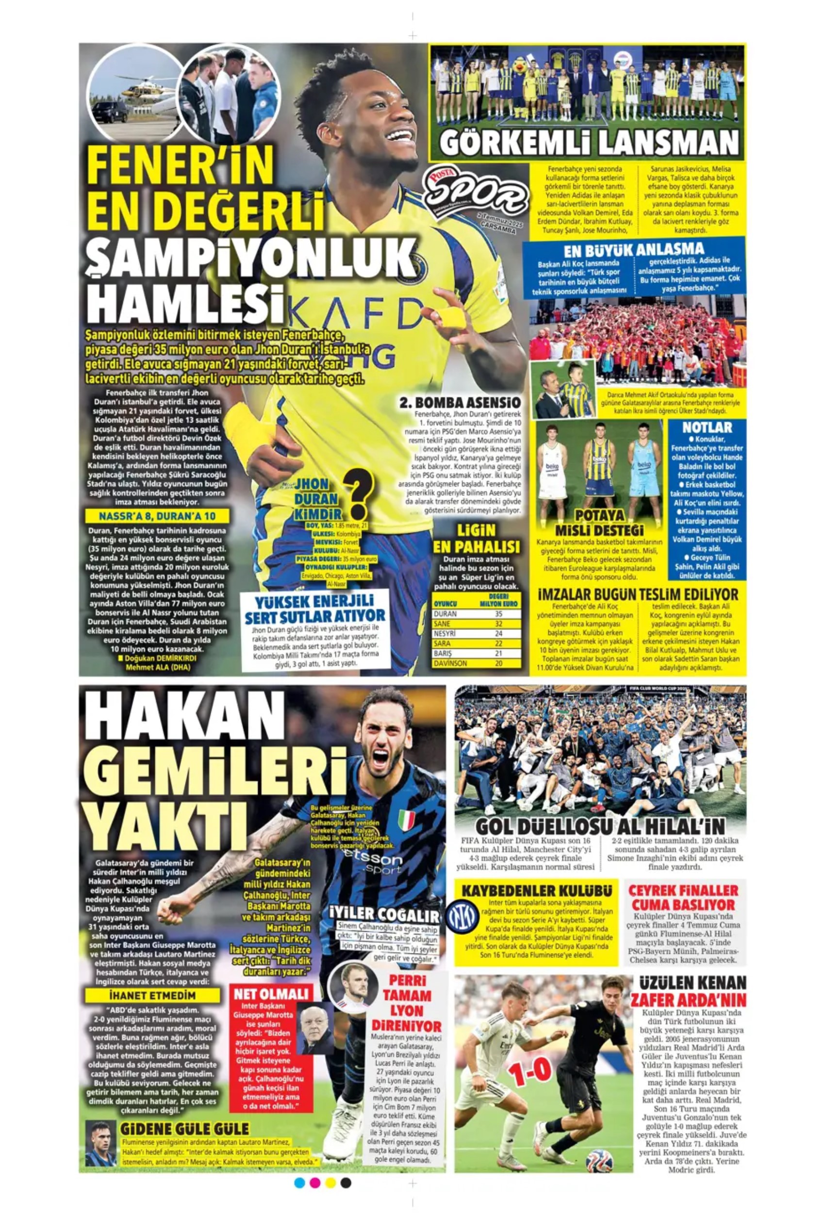 Sporda günün manşetleri: Osimhen için geri sayım, Aslan'a sambacı kaleci