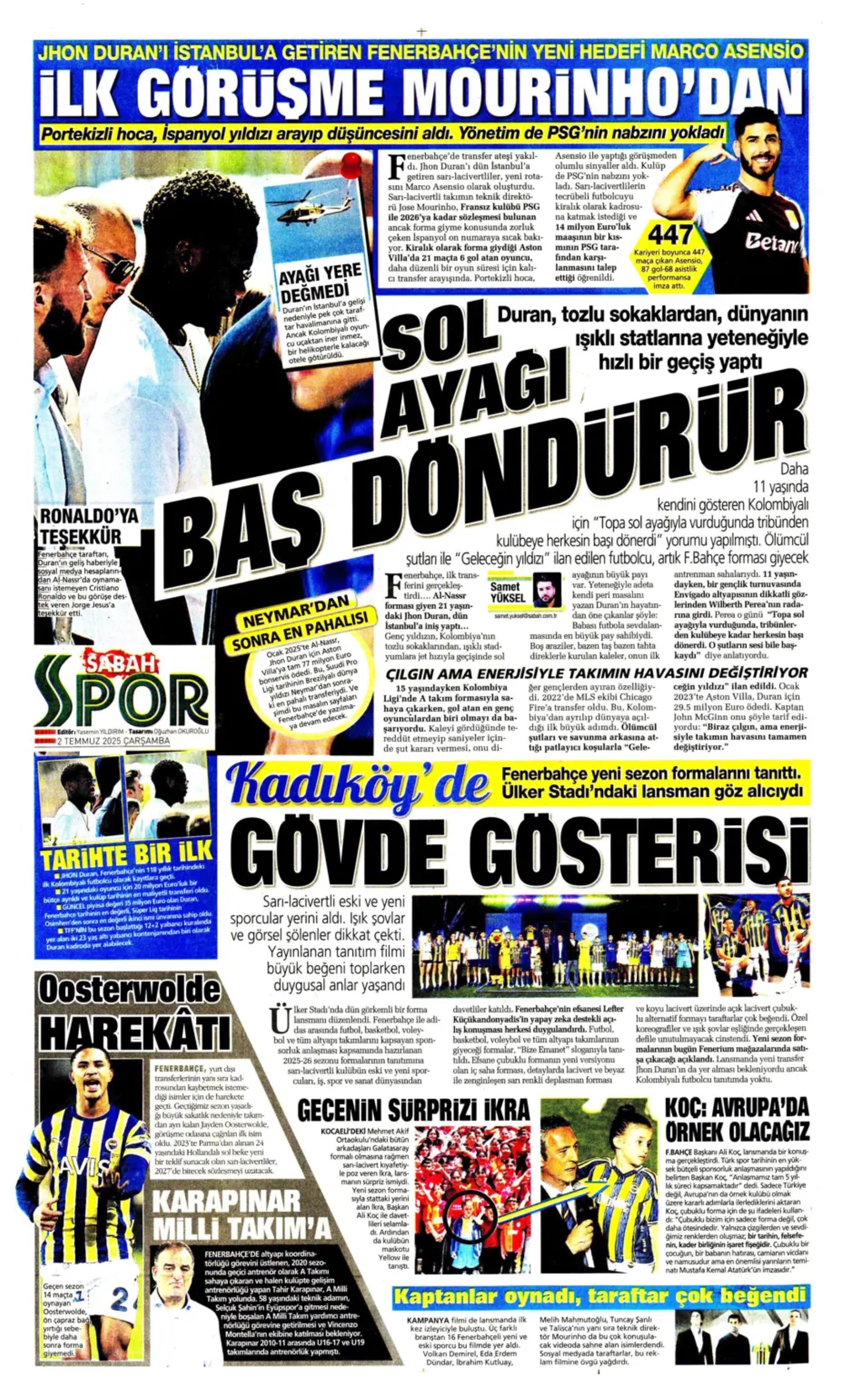 Sporda günün manşetleri: Osimhen için geri sayım, Aslan'a sambacı kaleci