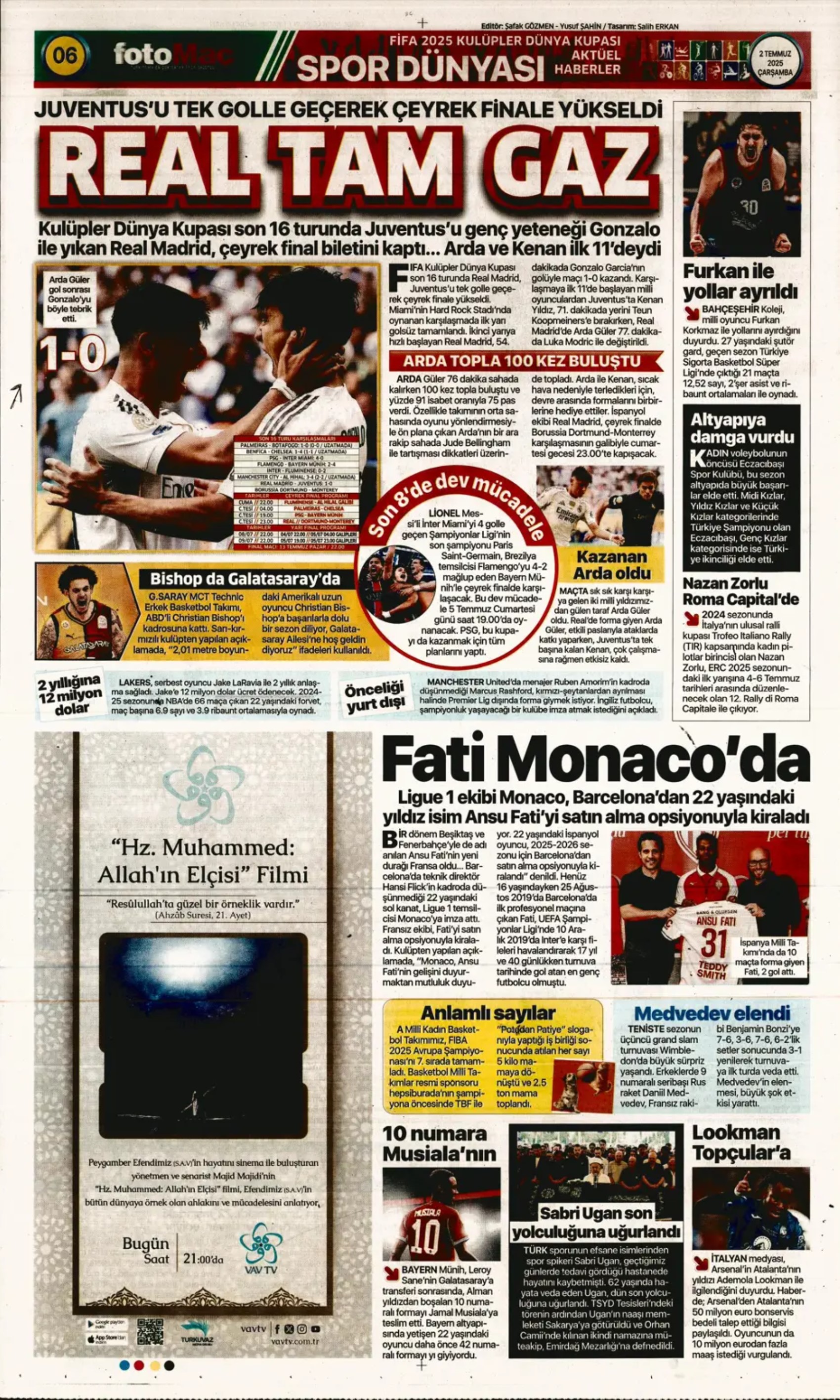 Sporda günün manşetleri: Osimhen için geri sayım, Aslan'a sambacı kaleci