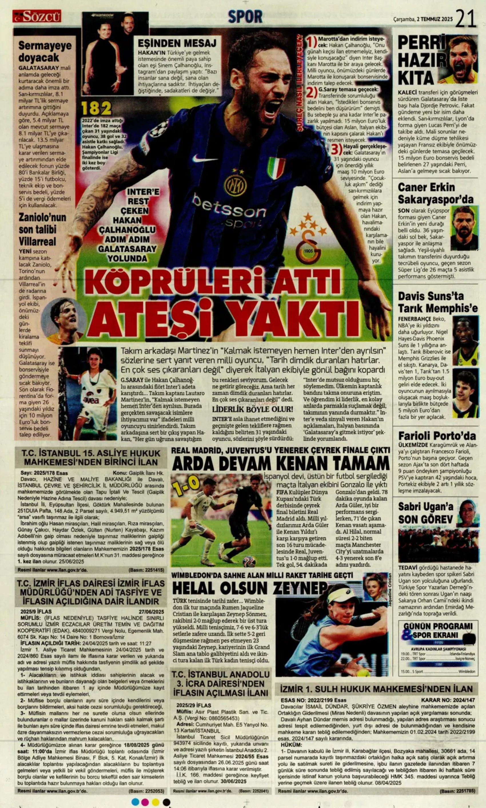 Sporda günün manşetleri: Osimhen için geri sayım, Aslan'a sambacı kaleci
