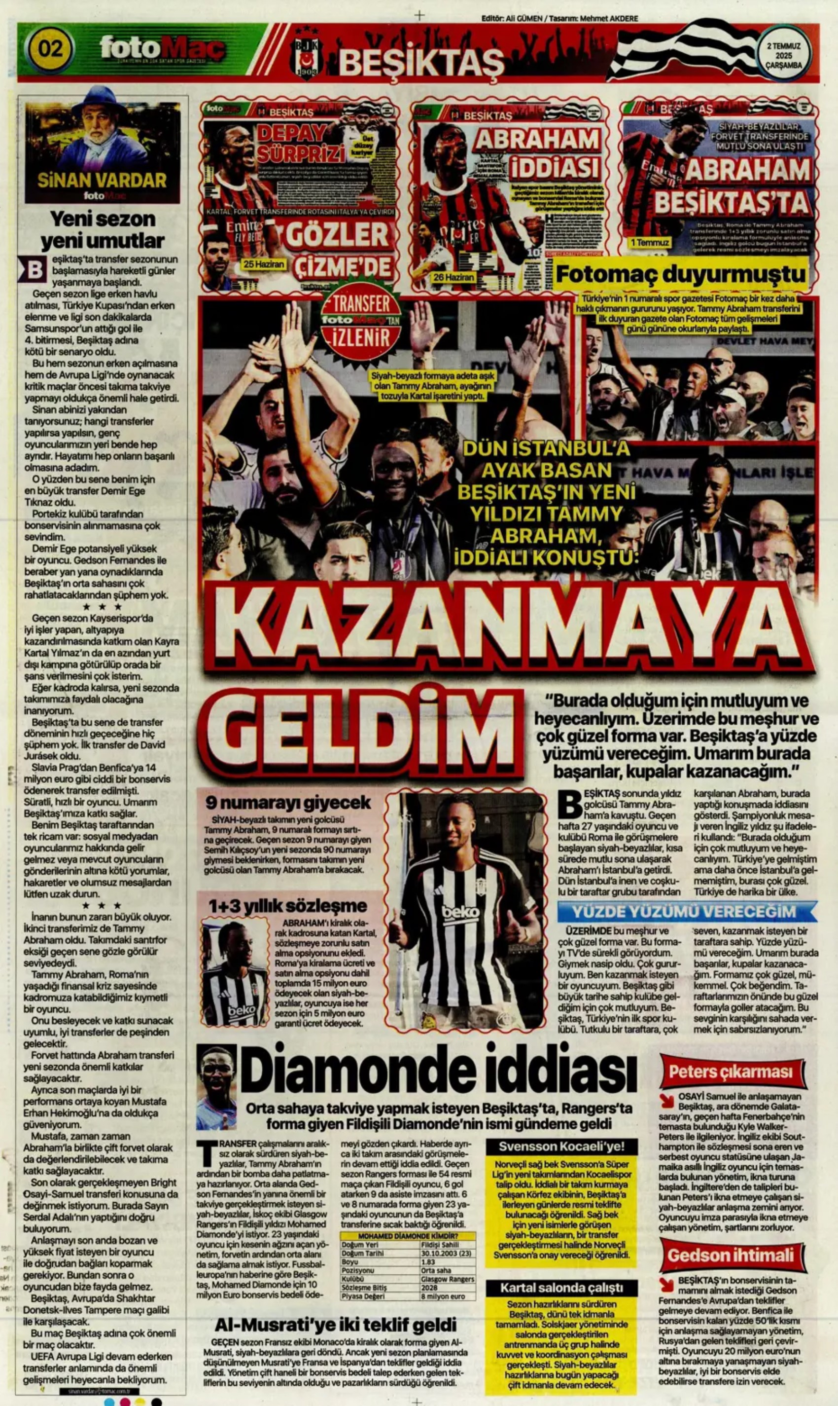 Sporda günün manşetleri: Osimhen için geri sayım, Aslan'a sambacı kaleci
