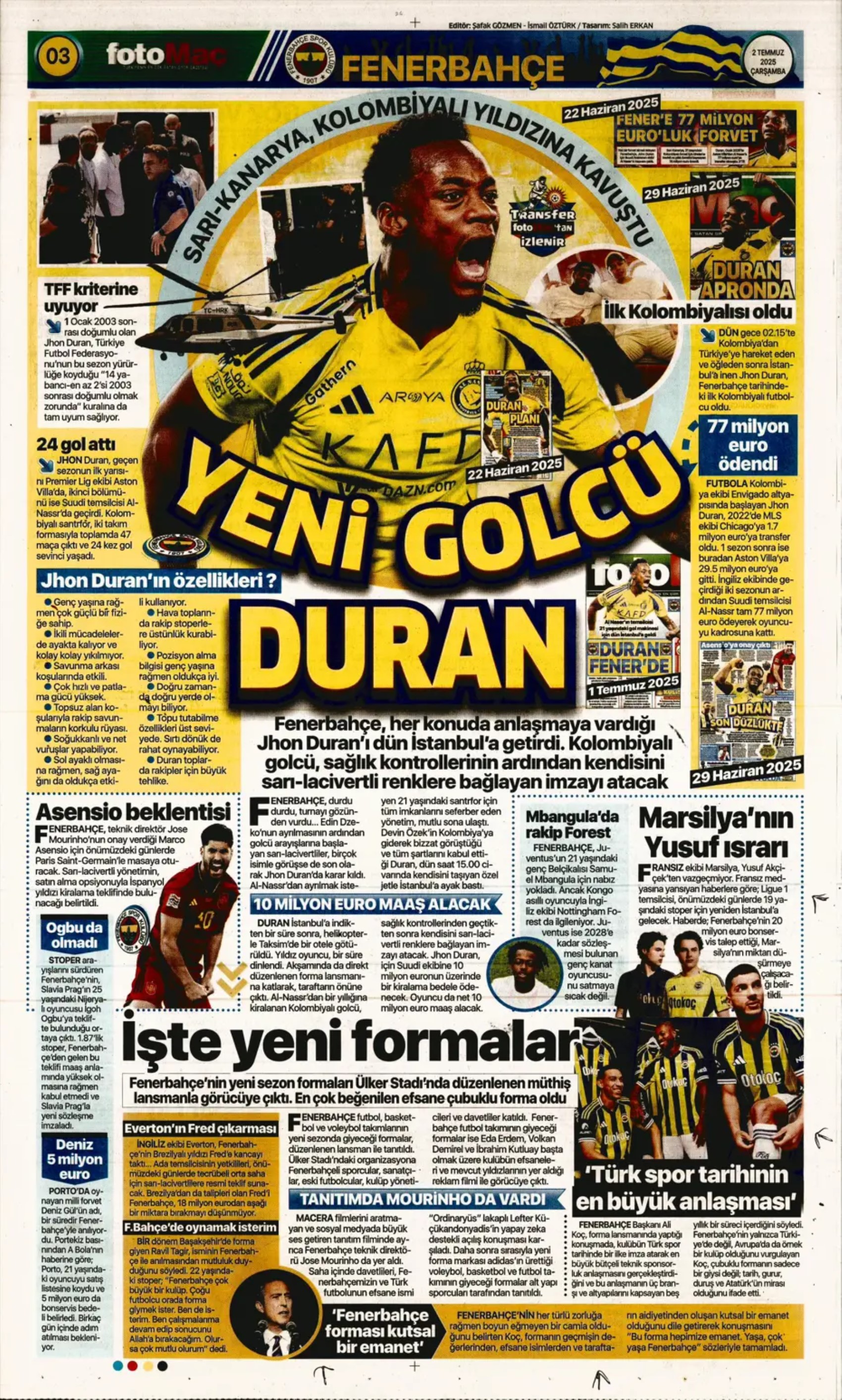 Sporda günün manşetleri: Osimhen için geri sayım, Aslan'a sambacı kaleci