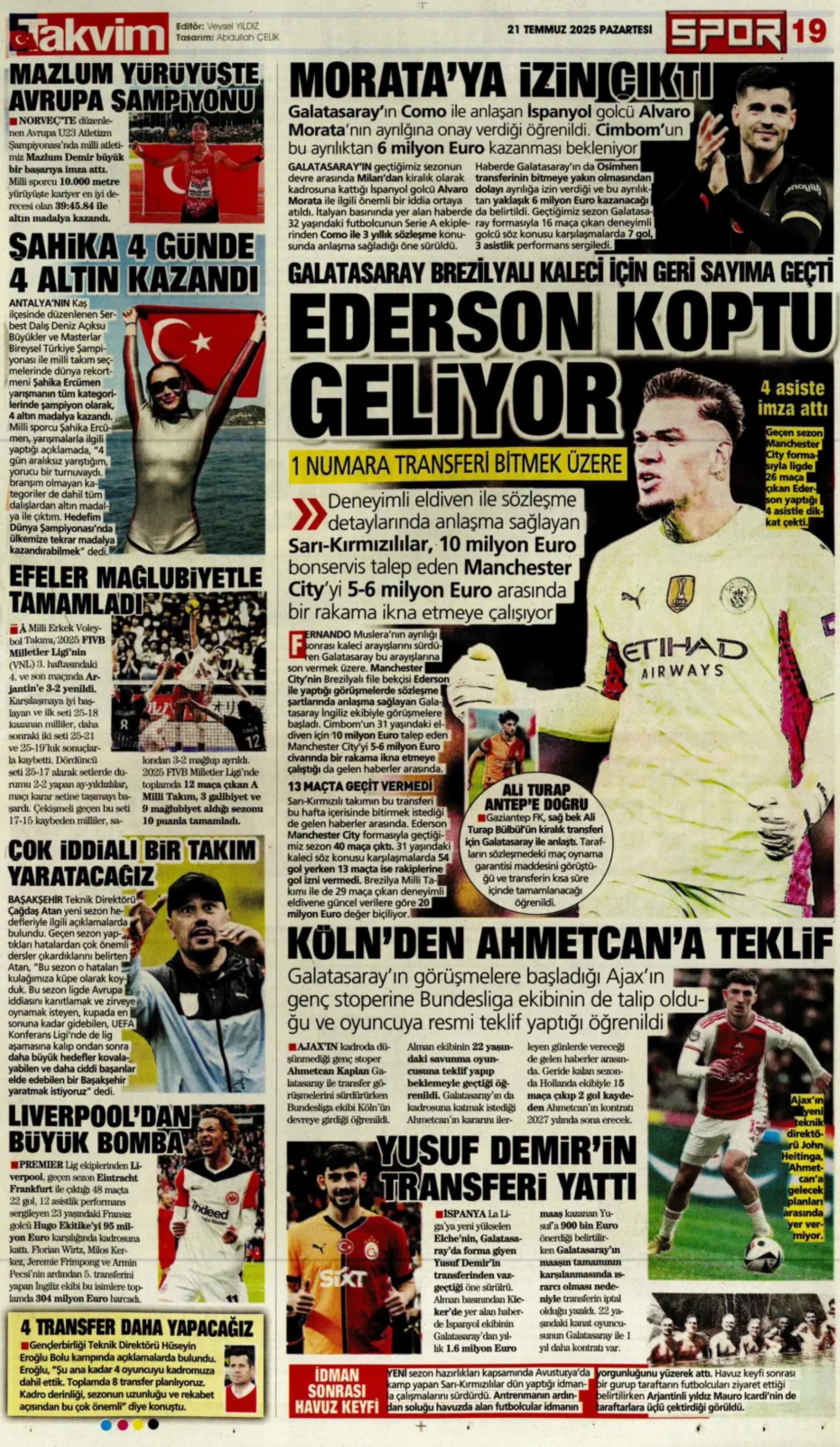 Sporda günün manşetleri: Osimhen resmen Aslan: Kadıköy'ün Hakan'ı!