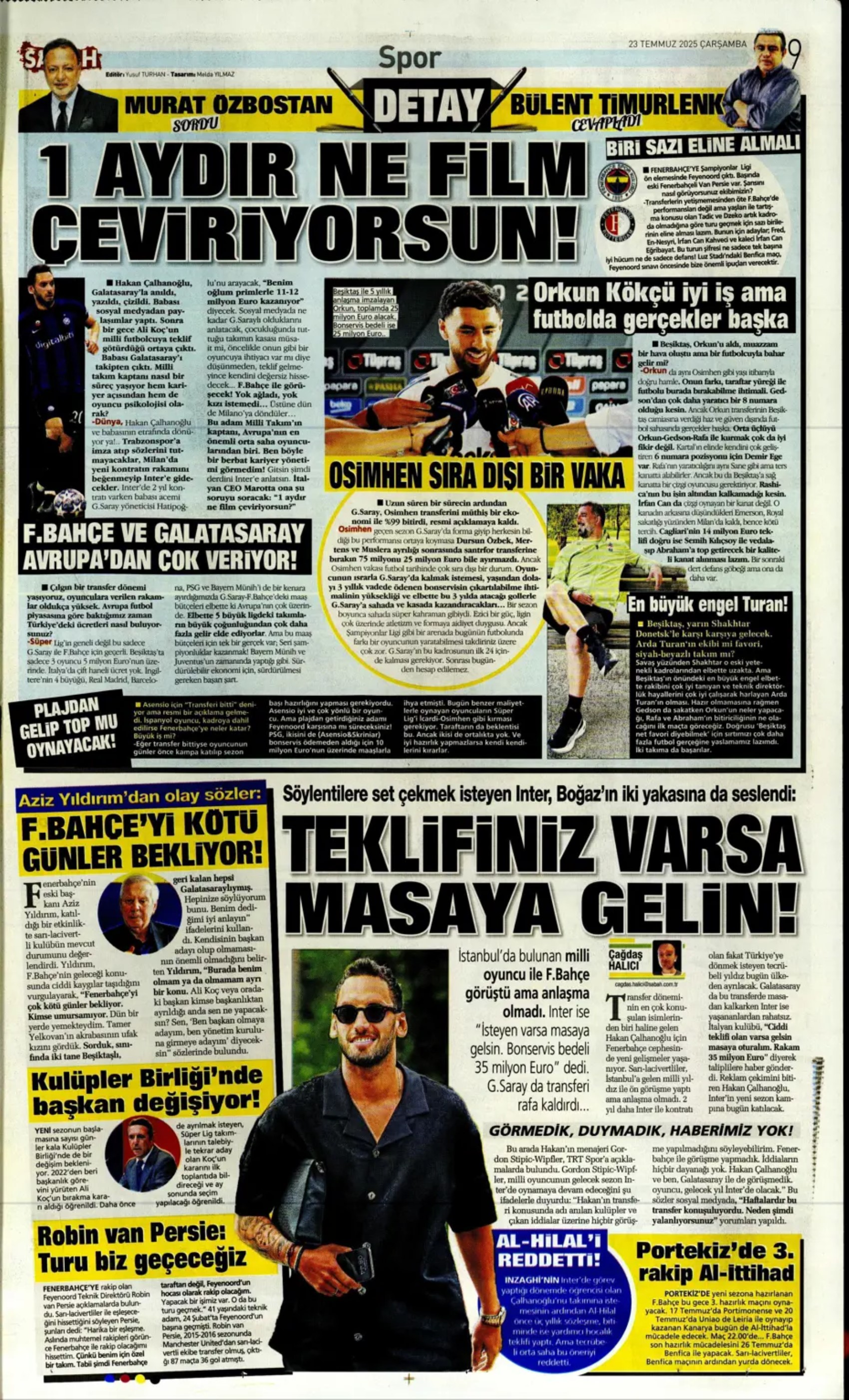 Sporda günün manşetleri: Okan Buruk'un çok istediği 10 numarayı açıkladılar