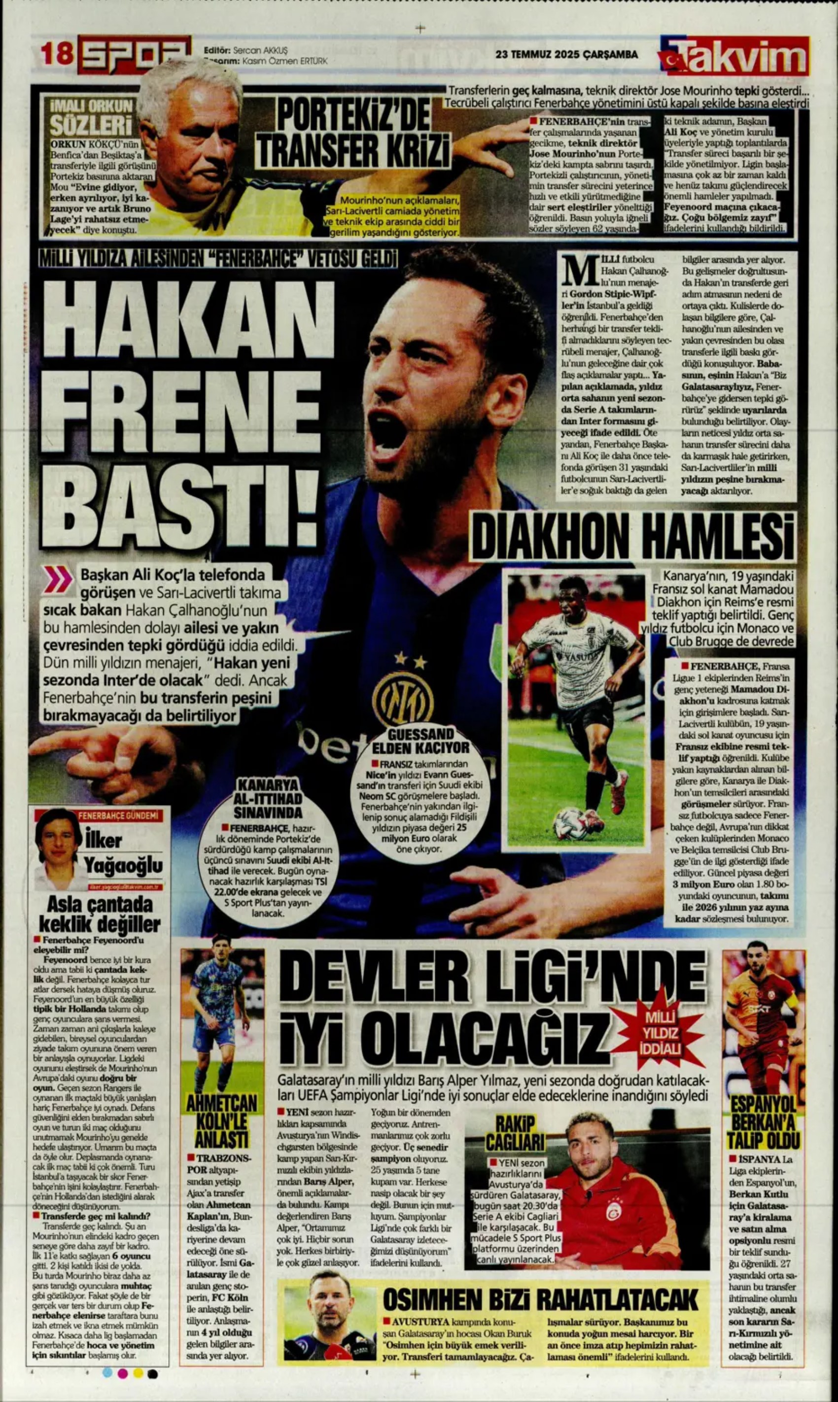 Sporda günün manşetleri: Okan Buruk'un çok istediği 10 numarayı açıkladılar