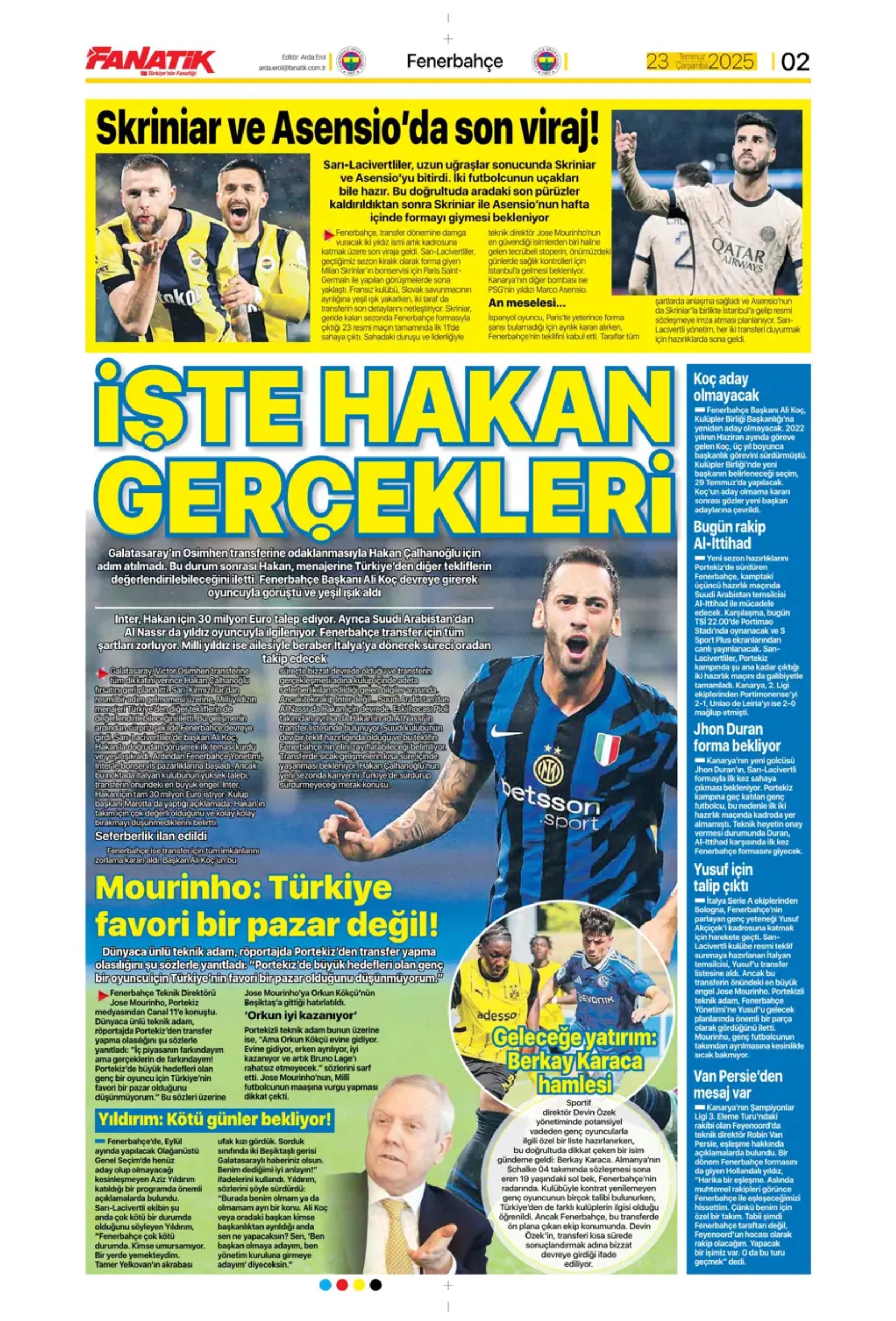 Sporda günün manşetleri: Okan Buruk'un çok istediği 10 numarayı açıkladılar
